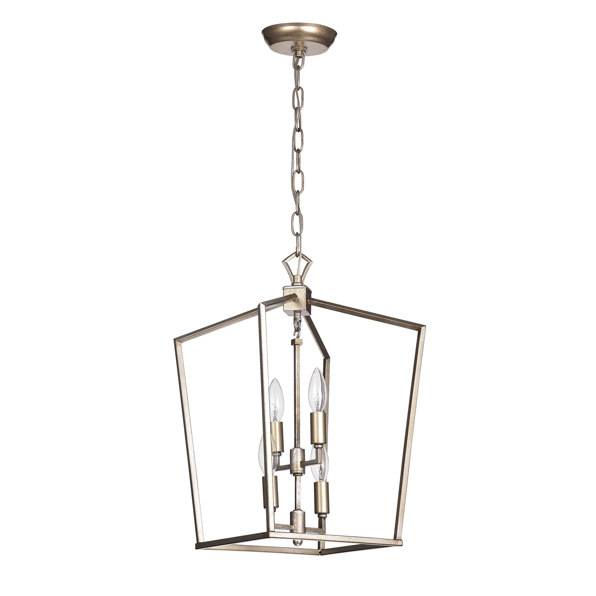 Warehouse of Tiffany IMP21/4LB Carpena Brown Metal 4-Light Chandelier, 17.13'' L x 17.13'' W x 56.5'' H