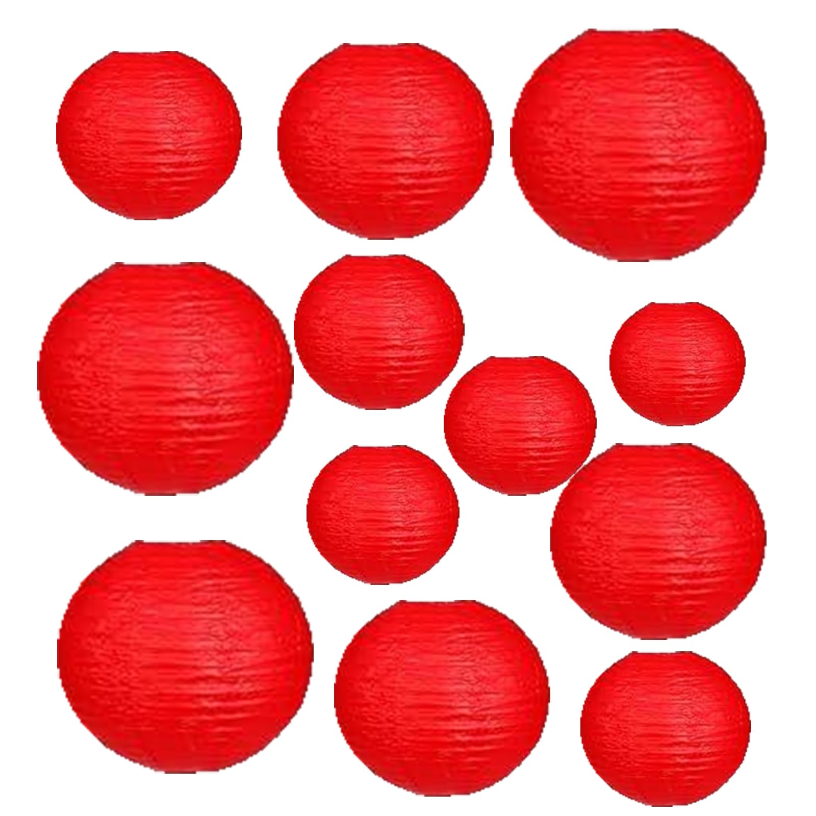 12Pcs Paper Lanterns 6   , 8   , 10   , 12   ,Paperlanterns Party Decoration, Red Paper Lanterns for Wedding, Bridal, Birthday, 