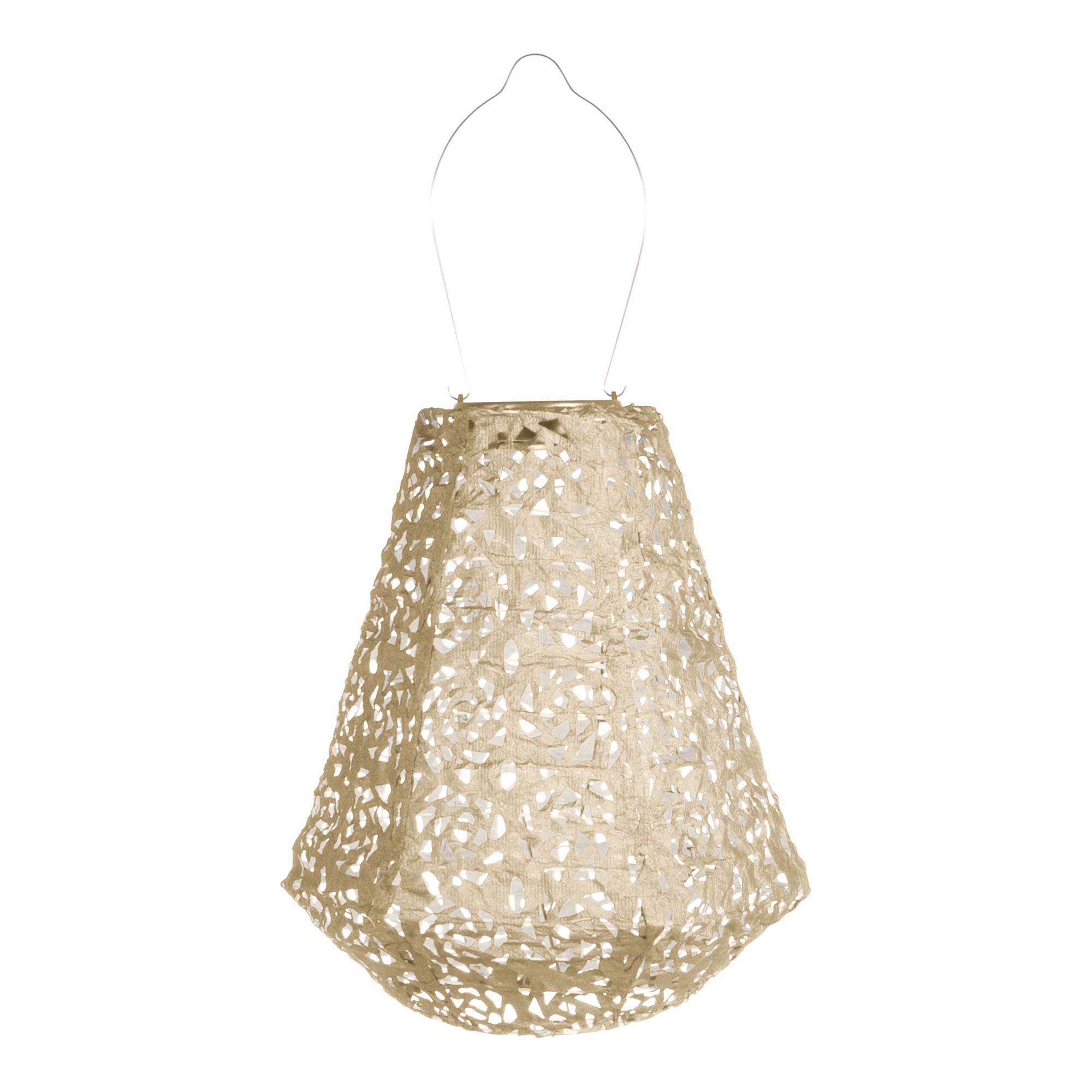 Allsop LED Outdoor Solar Lantern, Stainless Steel, 11x10, Soji Stella Prism Pearl, Model 32025