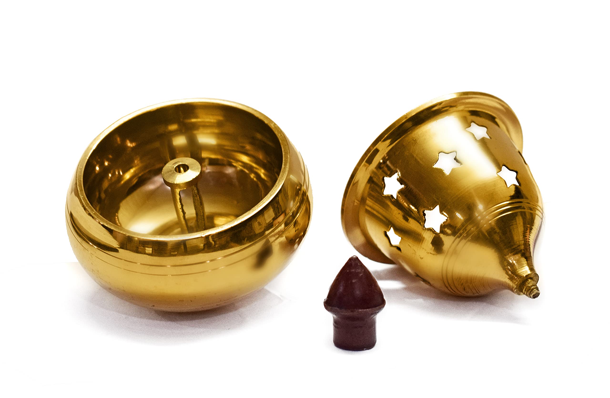 Craftsman Brass Akhand Diya 4 Inch Decorative Oil Lamp Small Golden Pooja Deepak Tea Light Holder Indian Gift Item