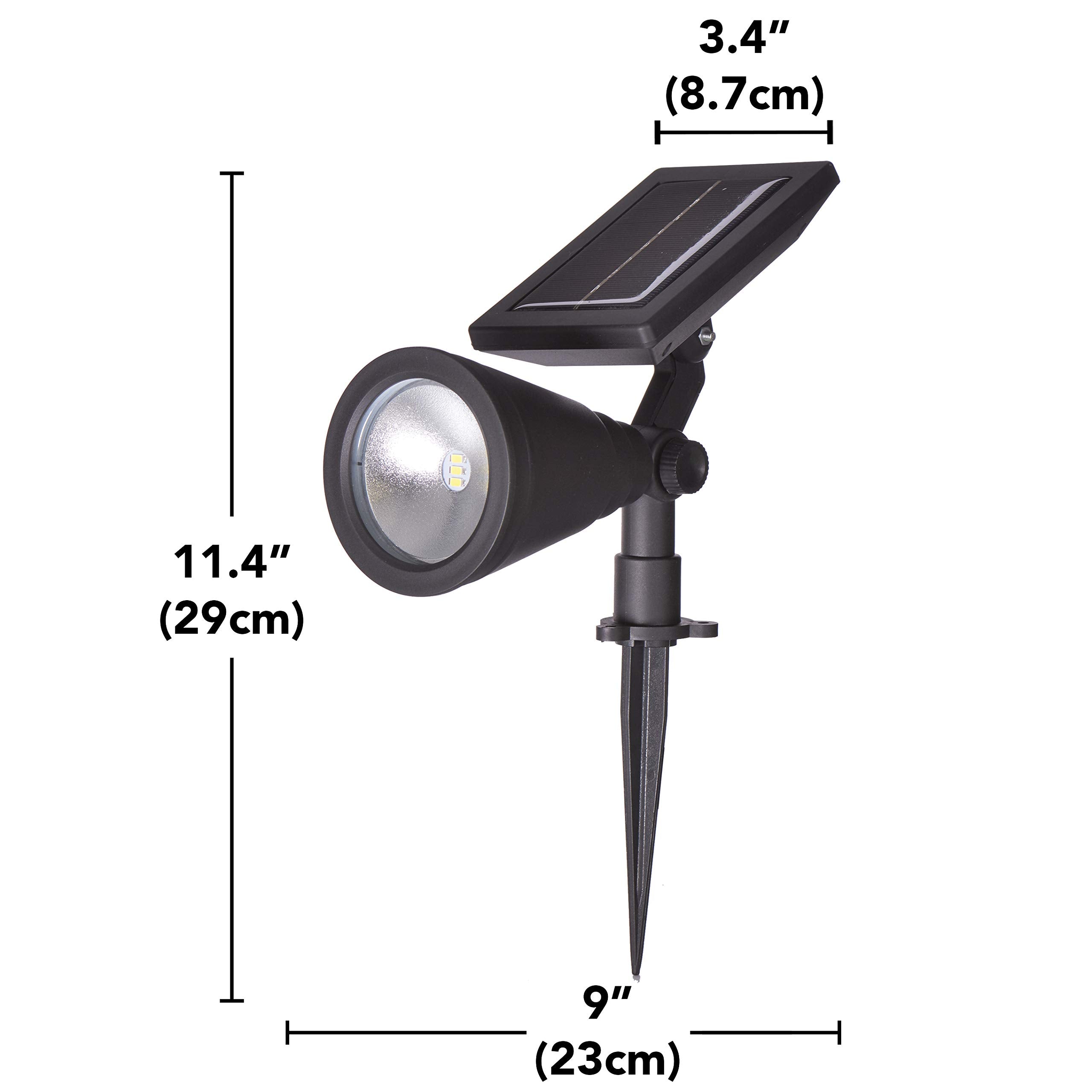 Sterno Home Outdoor Solar LED Black Light Kit, Waterproof Security Lighting, 2 Pack, Black, Model GL40460