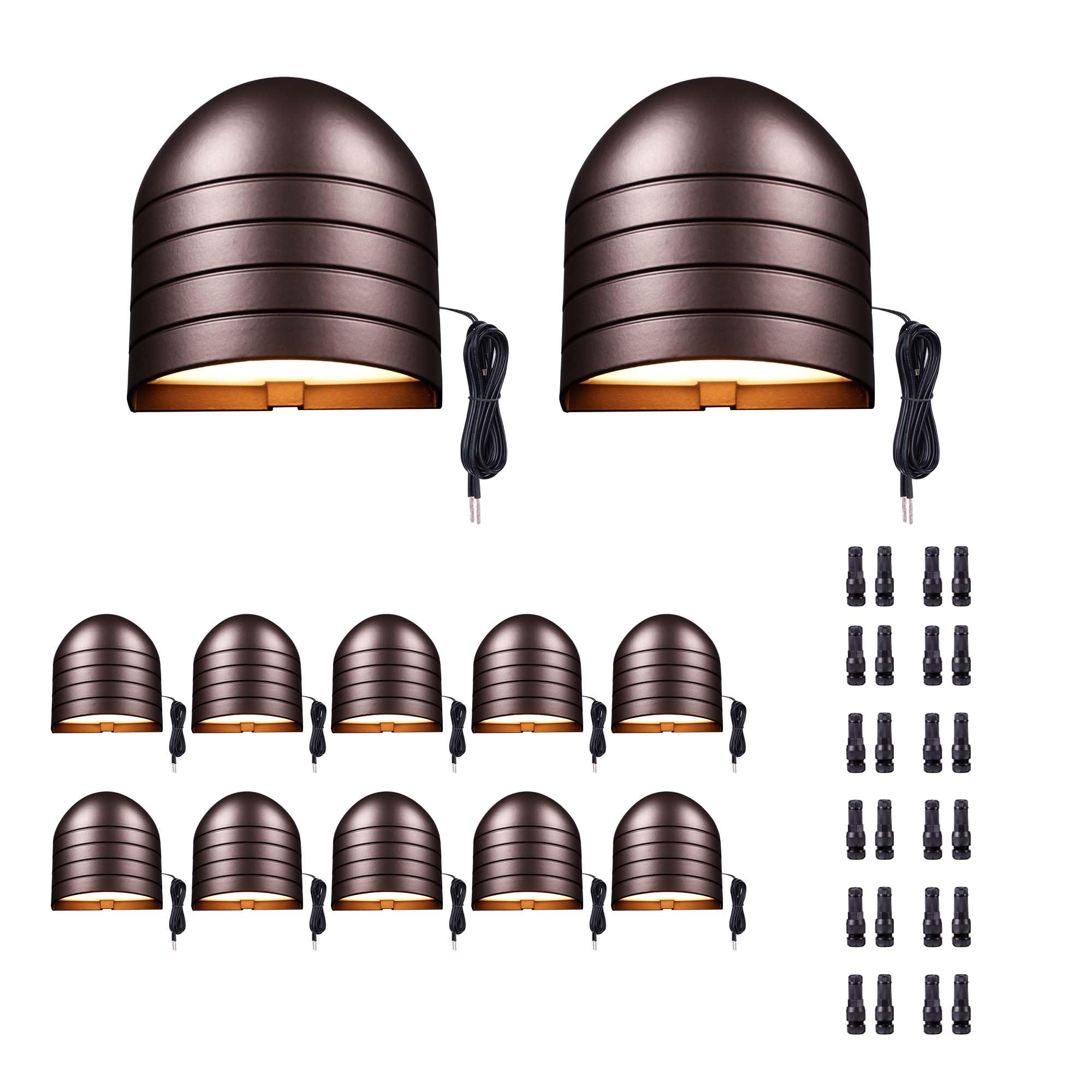 Varmtalys Low Voltage LED Step Lights - 12V Landscape Wired Waterproof Lighting, Outdoor Deck Lights 5 Color Temperature Dimmabl