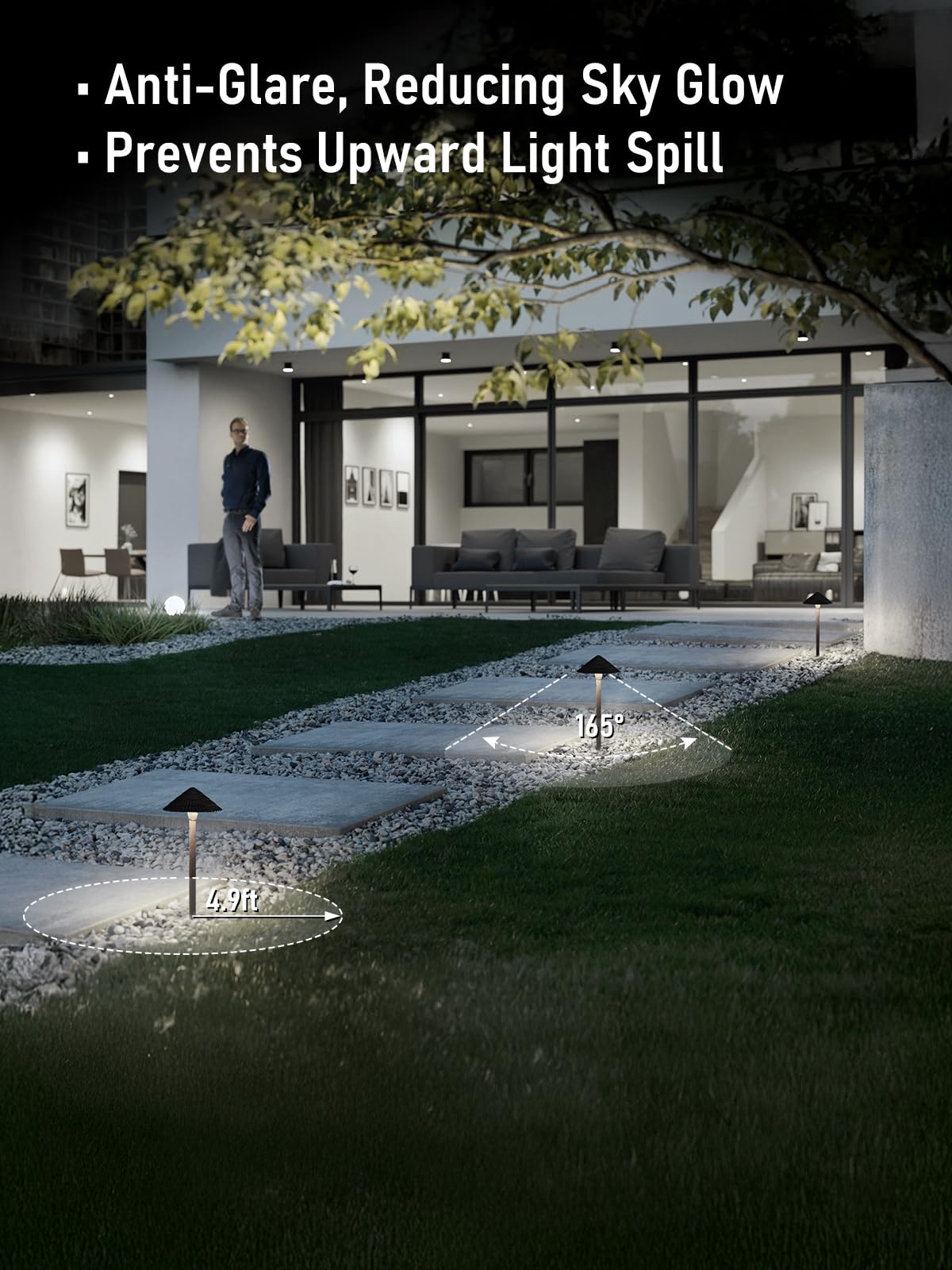 Leonlite 12-Pack Led Low Voltage Landscape Lights, 3W Cast-Aluminum 12-24V Pathway Light, 5000K Daylight Waterproof Path Lights,