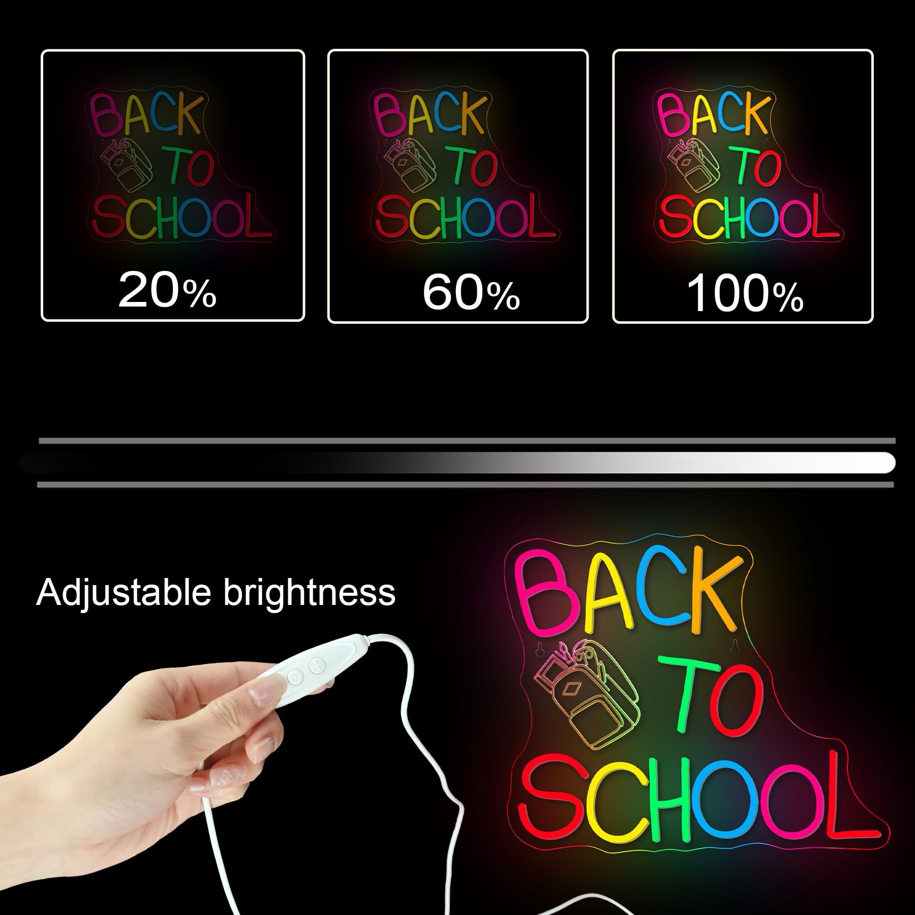 Nosun Back To School Neon Led Sign Classroom Colorful Opens Party Wall Decorations Welcome To New Semester Led Lamp First Day Of School Neon Lights As Gift For Students Son Daughter Boys Girls Teenagers