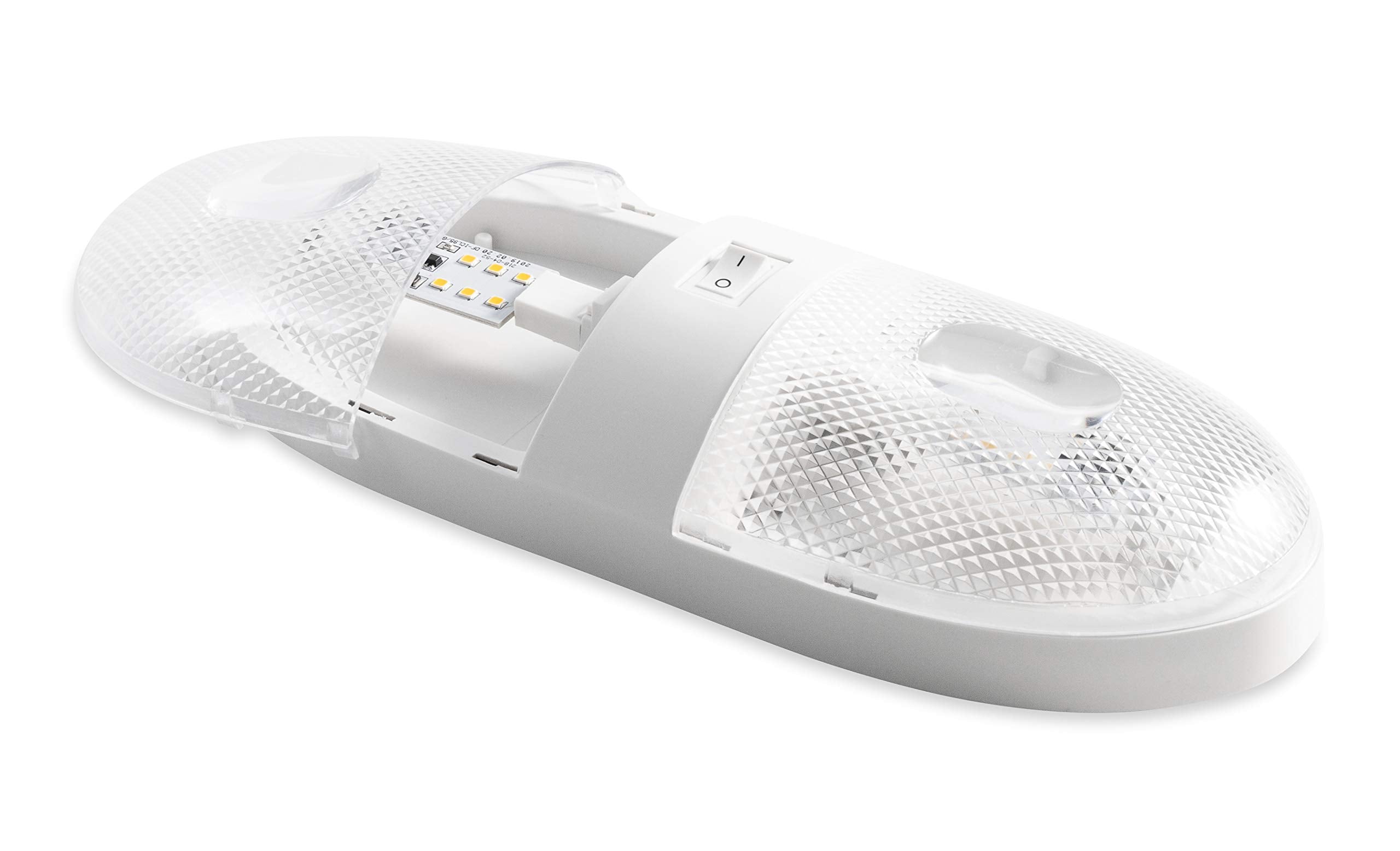 Camco 41321 Replacement Led Double Dome Light - White, Plastic, One Size