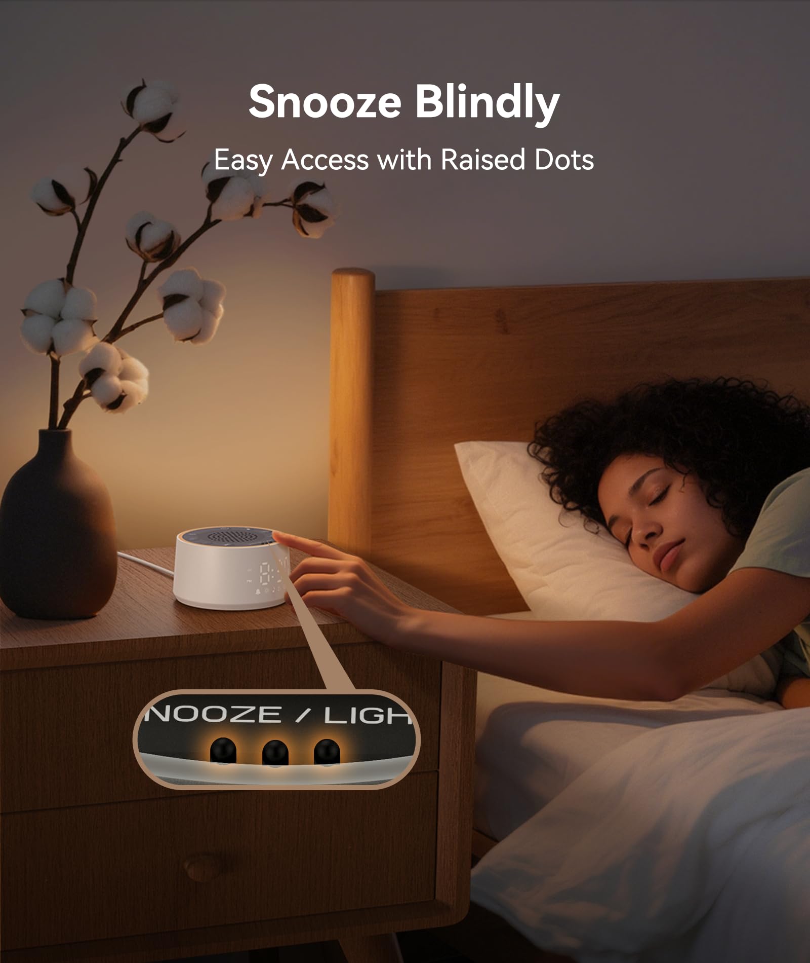 Dreamegg Sound Machine With Nursery Lamp - Sound Machine Baby  Soothing Sounds  Timer  Memory Function  10 Colour Night Light  White Noise Machine Alarm Clock For Newborn Baby Registry Gift  White