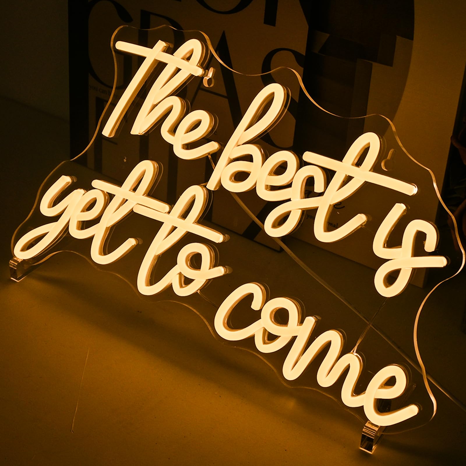 FAXFSIGN Neon Sign Warm White LED Wall Decor for Bedroom, Home, Bar - Model HZ-WX-NL-6145, Acrylic, Colorful