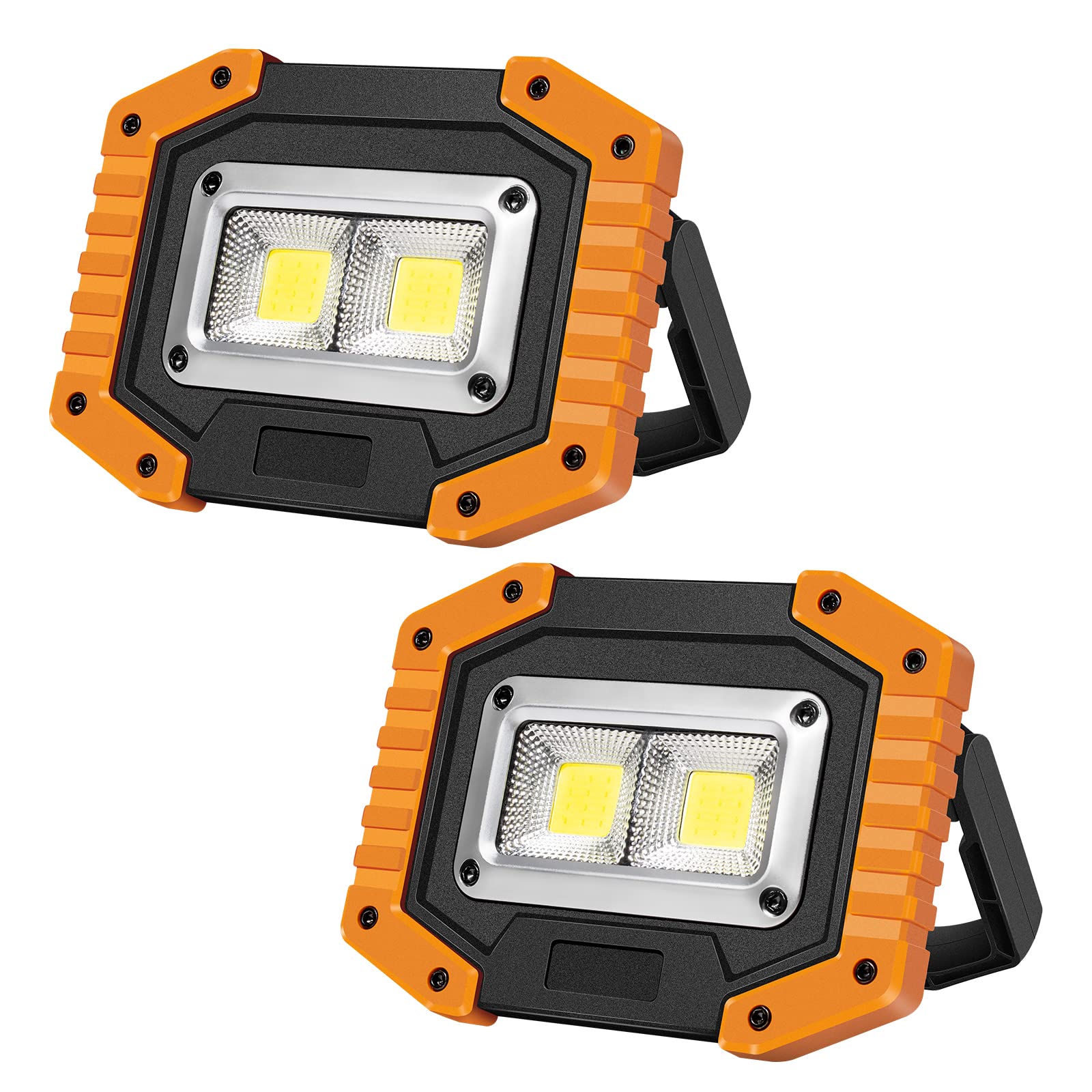 OTYTY LED Work Light - Rechargeable Portable Flood Light, Magnetic, Yellow, Model W840, 2 Pack