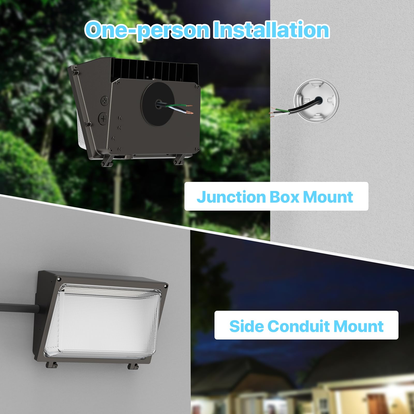 Hyperlite Led Wall Pack Light: 120W Glass Lens Led Wall Packs Outside Lighting - 18000Lm Flood Lights Outdoor With Photocell 4 Packs For Area Parking Lot Driveway Ul Listed