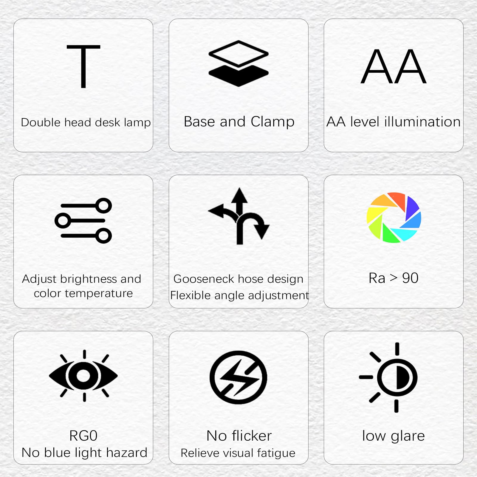 MACASA Double Head LED Desk Lamp with Remote Control for Home Office 24W Brightest Computer Desk Light for Workbench Drafting Ar