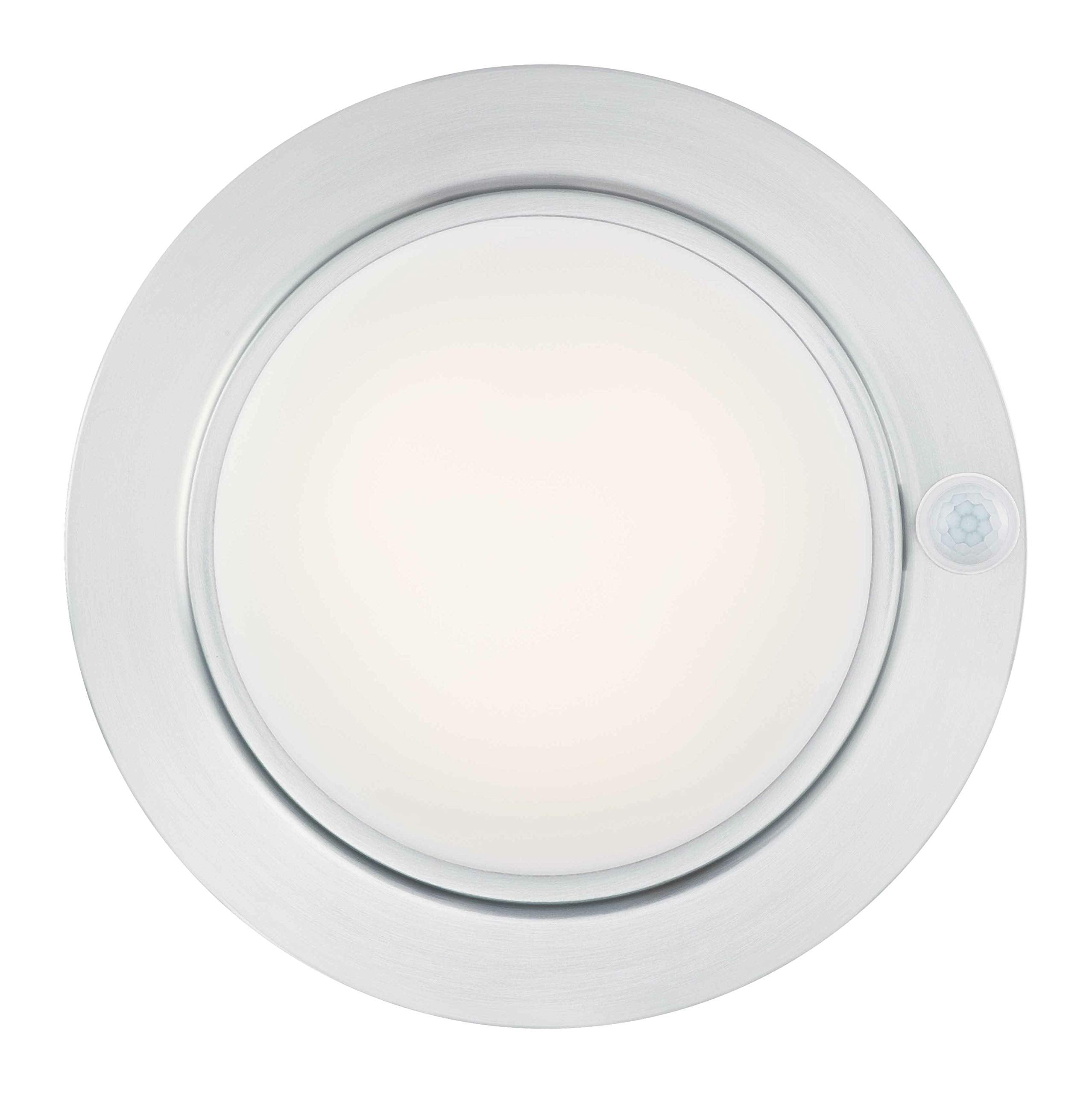 Gruenlich Led Motion Sensor Flush Mount Ceiling Lighting Fixture  8.7 Inch 11.5W 890 Lumen  Metal Housing  Etl Rated  2-Pack  Nickel Finish-5000K