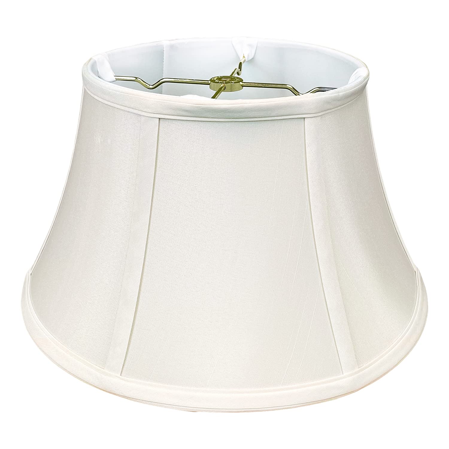 Royal Designs Shallow Drum Bell Billiotte Wall Lamp Shade - White - 8 x 12.5 x 7.6