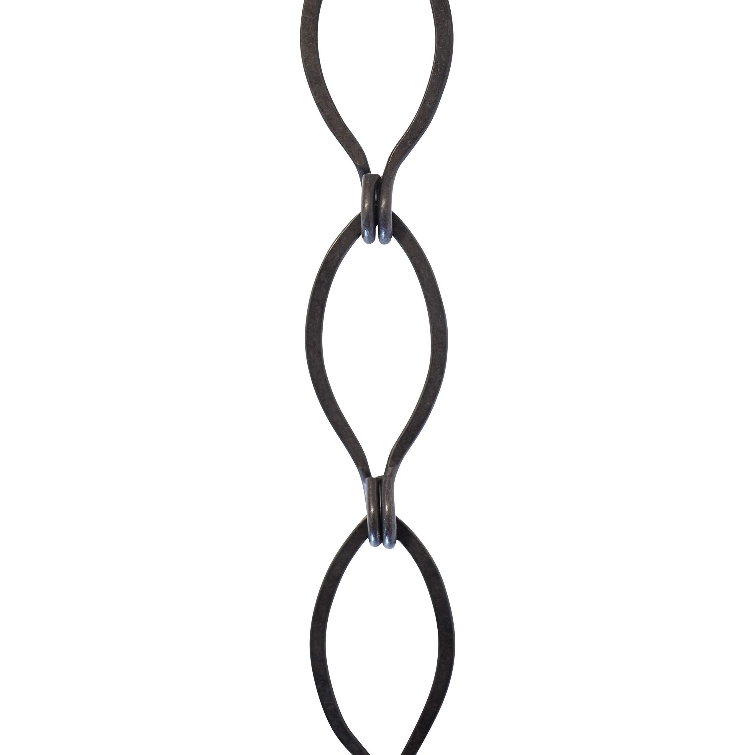 RCH Hardware Decorative Brass Chain for Hanging Lighting, 3 ft, Oil Bronzed Black, Model CH-04-OBB-3