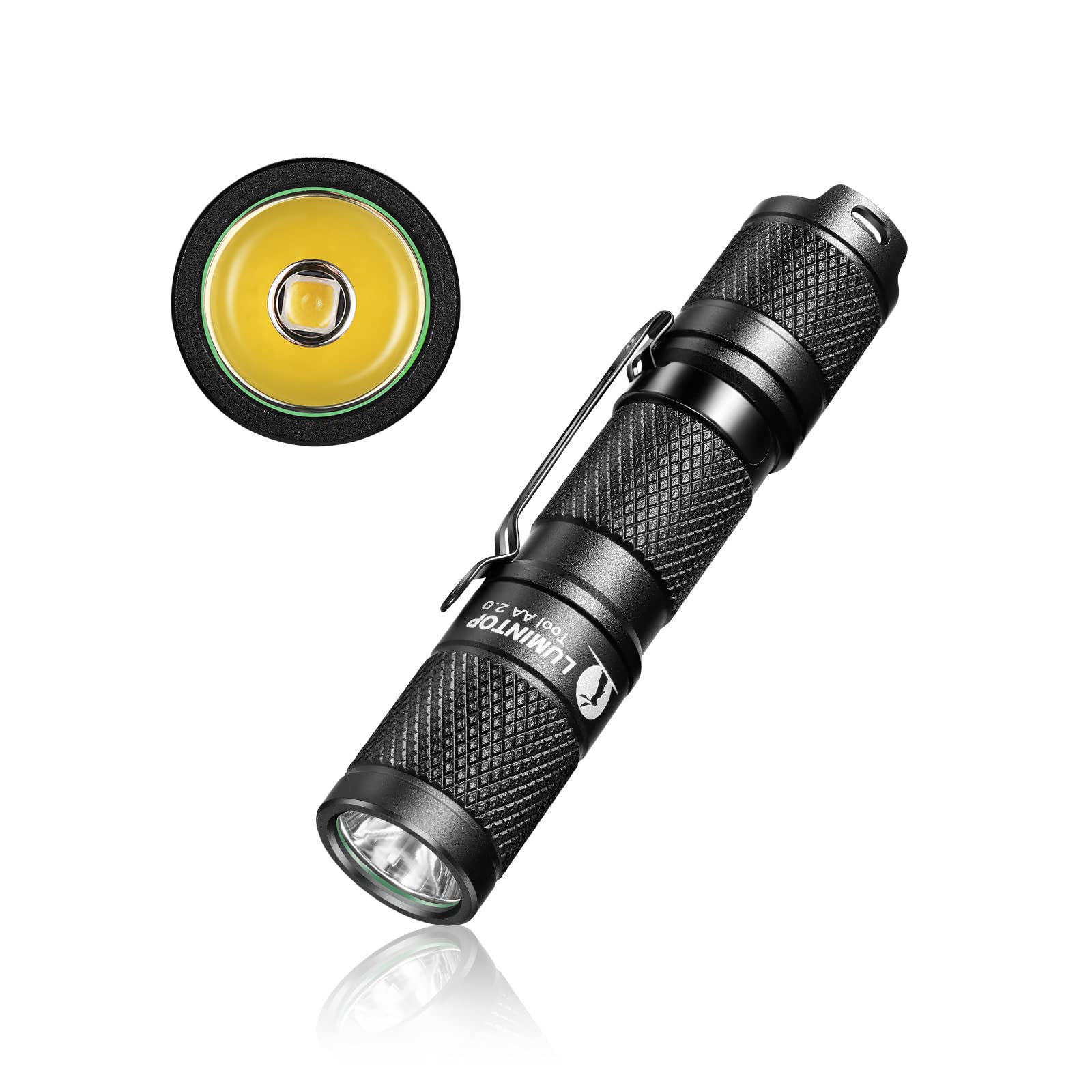 LUMINTOP Tool AA2.0 EDC Flashlight, 650 Lumens, 5 Modes, Waterproof, Aluminum, Nichia Neutral White, Small
