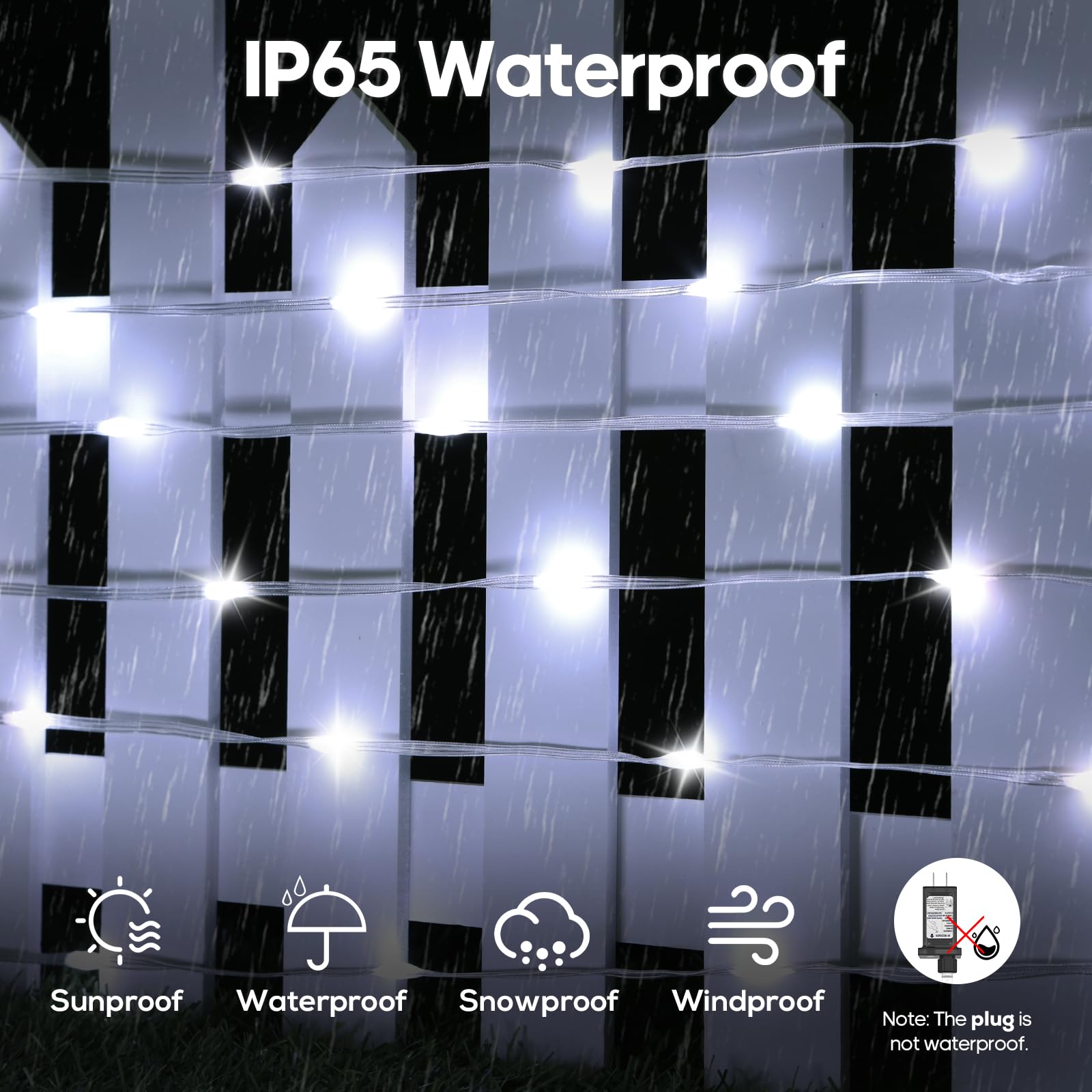 Soiarllt Outdoor Christmas Lights, 206Ft 600Led Color Changing String Lights, Waterproof, 11 Modes, Timing, For Backyard, Garden