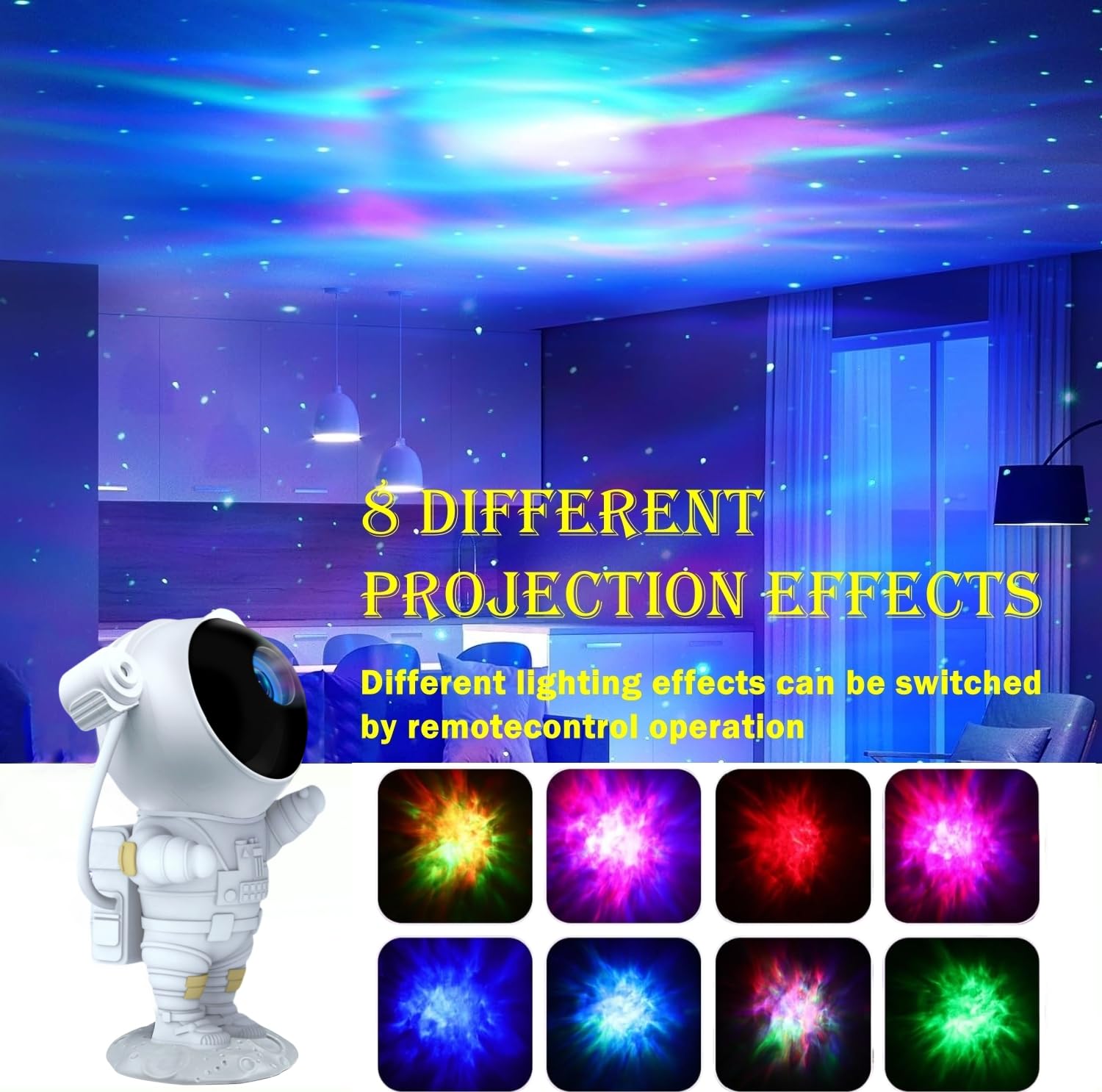 Astronaut Galaxy Projector, Space Projector Night Light, Star Projector,3D Starry Nebula, with Timer and Remote Control for Kids