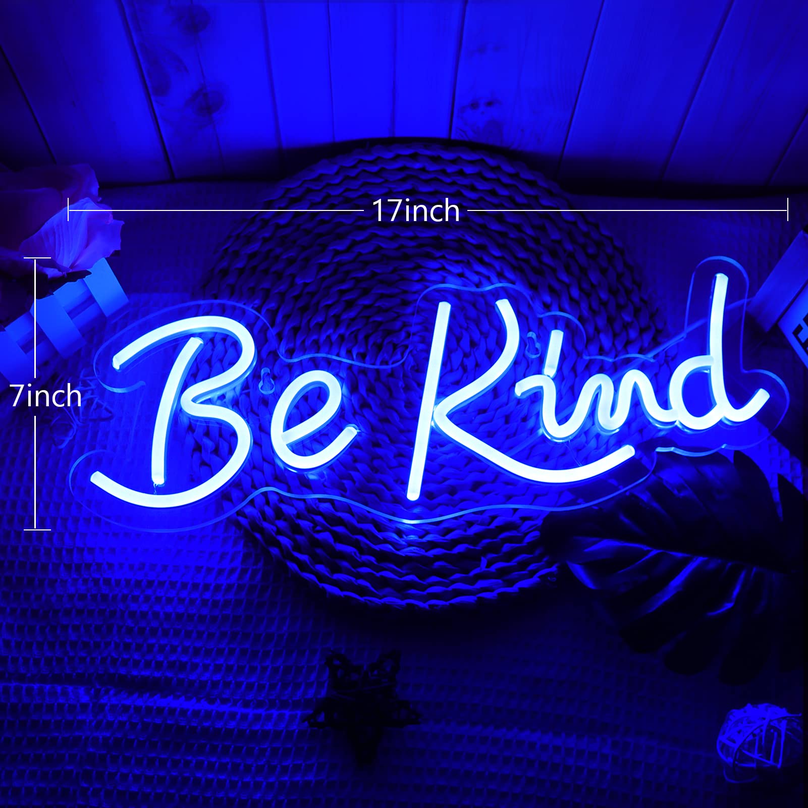 JFLLamp Neon Wall Sign - Dream Big, 17.8x10.3 Inch, Plastic, Blue, Model NS-DREAM BIG, Ideal for Bedroom, Man Cave, Pub Decor