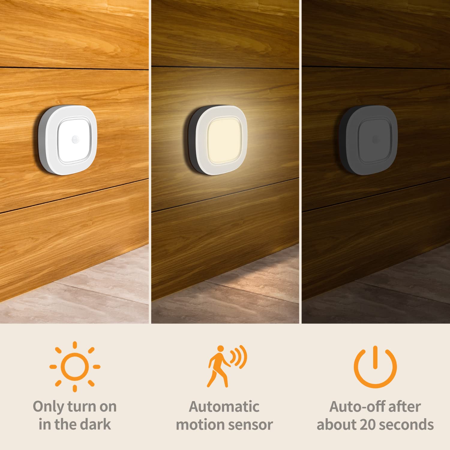 Motion Sensor Battery Operated Lights For Closet, Indoor Wireless Activated Led Ceiling Light Battery Powered 300Lm For Stair Ki