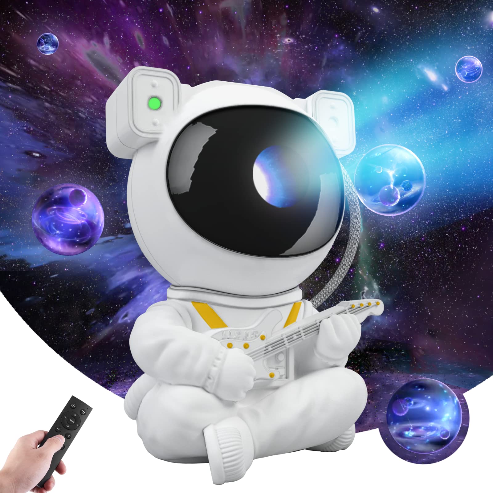 Star Projector For Kids - Astronaut Nebula Galaxy Night Light With Remote Control, Timing And Rotation - Magnetic Decor For Bedr