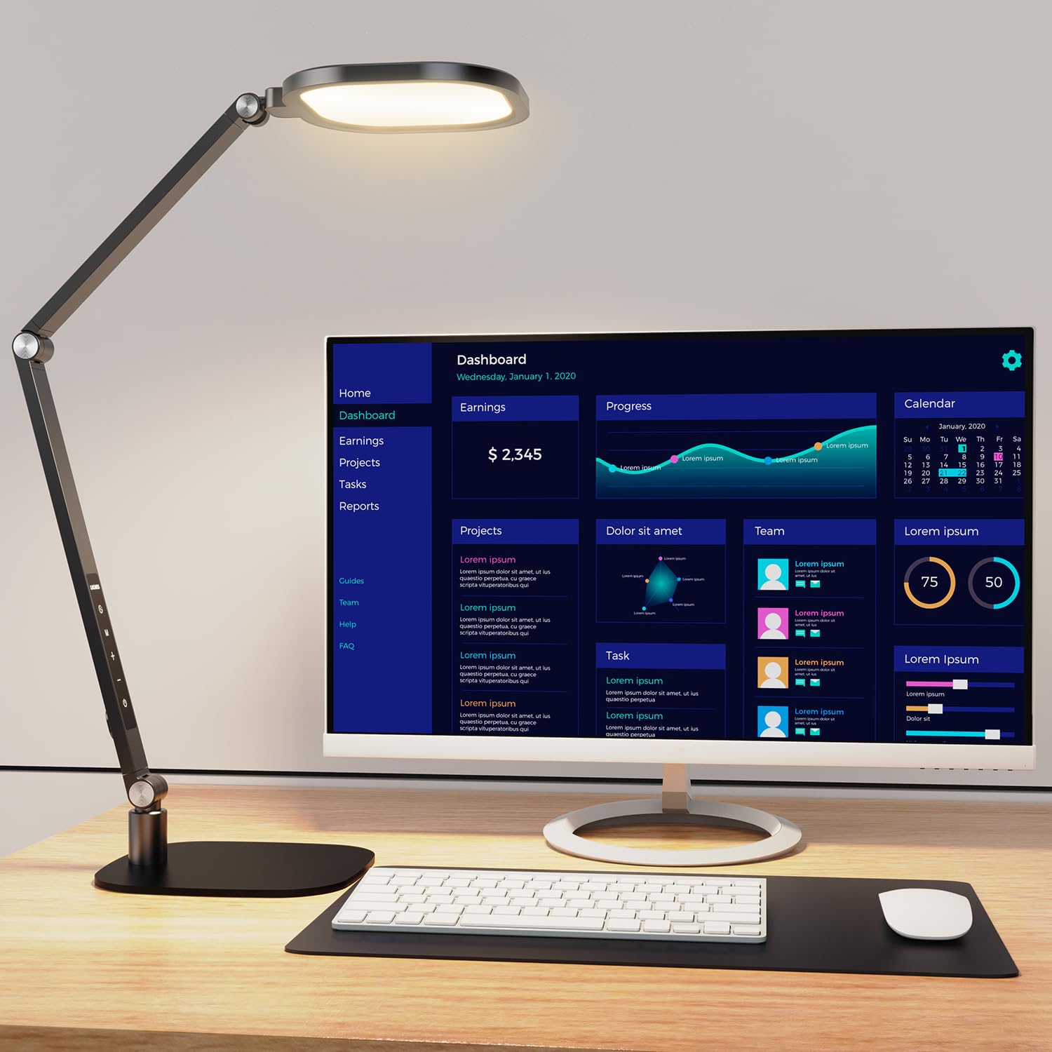 Led Desk Lamp For Home Office, Desk Light For Video Calls, 3 Color Temperature 10 Brightness Computer Light, Dimmable Led Desk Light With Memory & Timer Function, Metal Swing Arm Architect Desk Lamp
