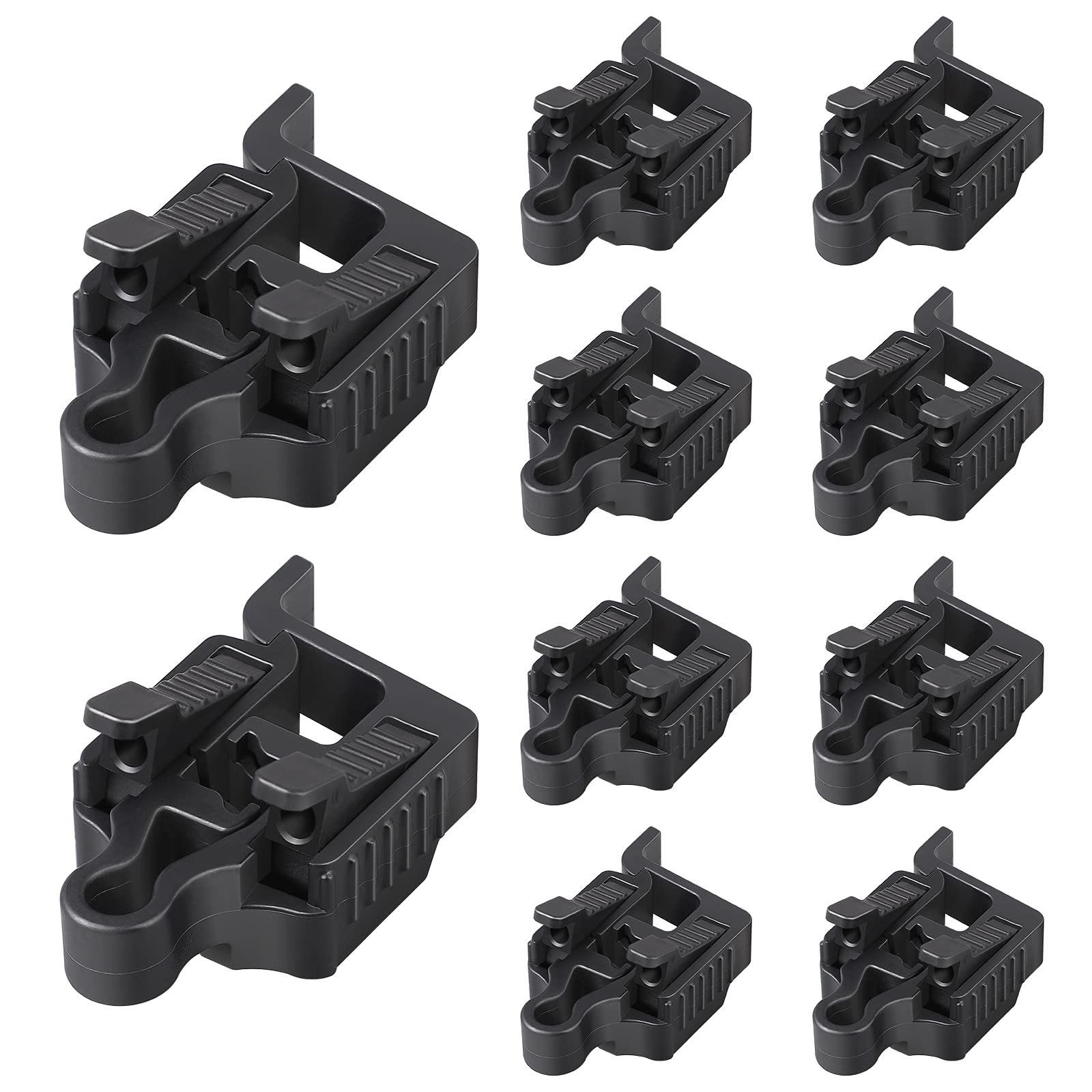 EDISHINE Low Voltage Wire Connector 10-Pack, Waterproof for Landscape Lighting, Compatible with 10-18 Gauge Cables, Black, Model HLVC01A/B
