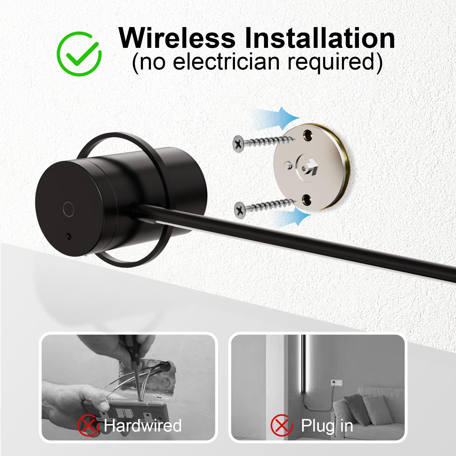 Swatia Picture Light, Wireless Wall Light, 23.6'' Rechargeable Art Display Light, 3 Color Temperature Dimmable With Timer For Ga