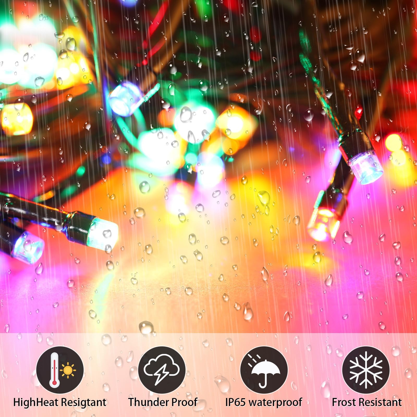 Syouhome 2 Pack Solar String Lights Outdoor, 200 Led Extra-Long 78 Ft Solar Christmas Lights Outdoor With 8 Lighting Modes, Ip65