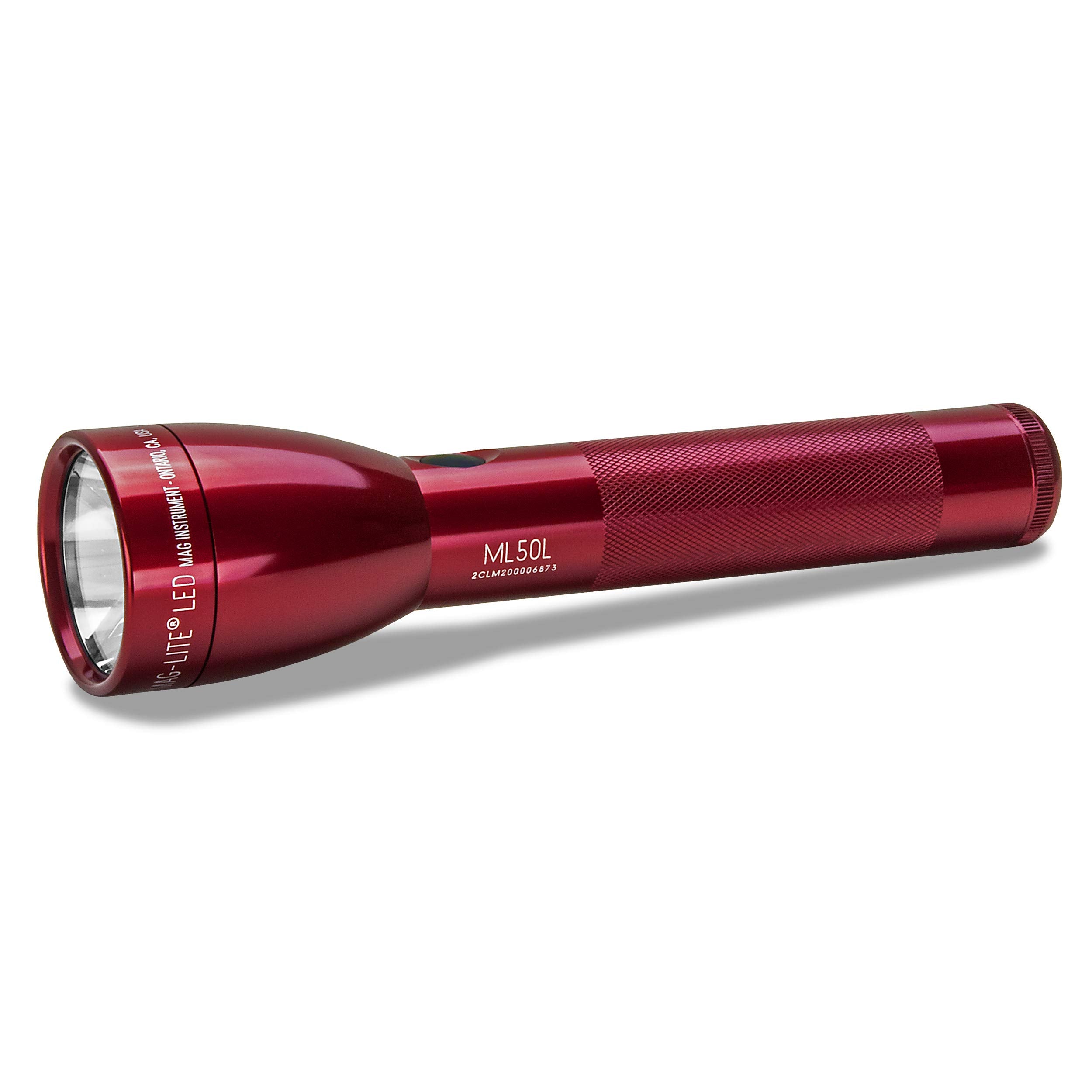 MagLite ML50L LED Flashlight - 2-Cell C, Synthetic, Red, Display Box