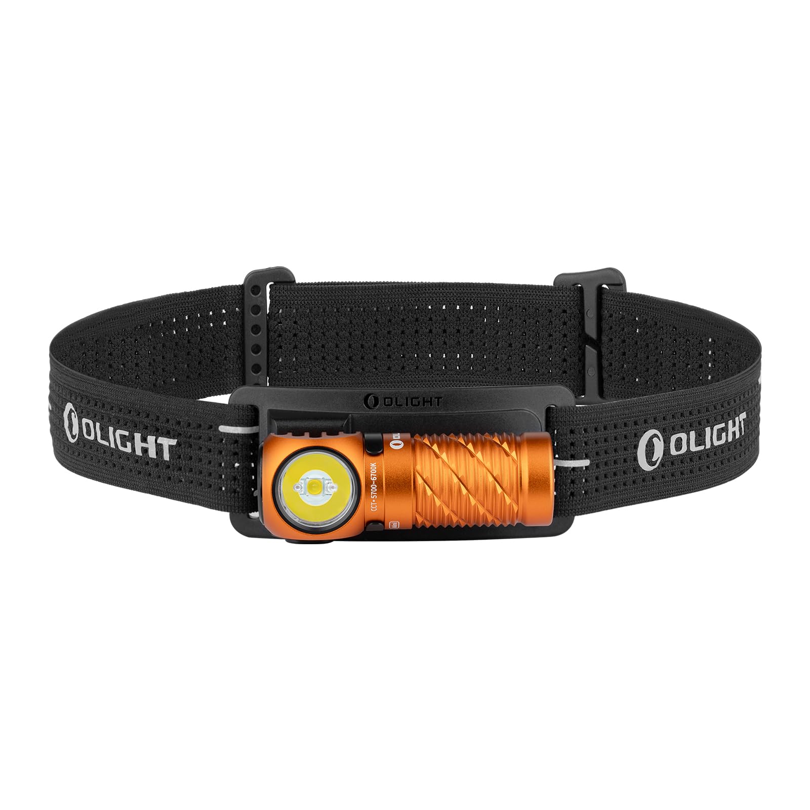 OLIGHT Perun 3 Mini Headlamp 1250 Lumens LED Flashlight, Rechargeable, Red Light Option, 6061-T6 Aluminum, Orange, Model O-PERUN3MIN