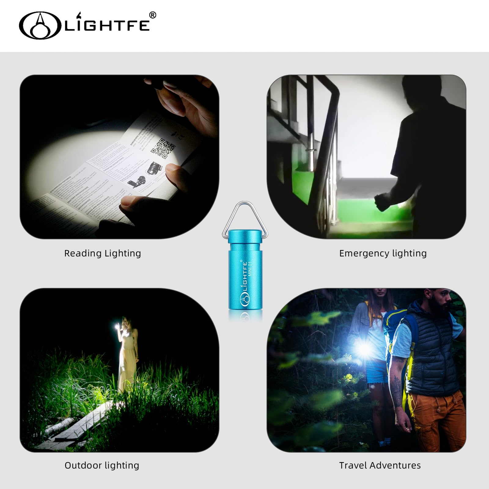 Lightfe Mini01 Keychain Flashlight Mini Keychain Light Is Light, Small, And Bright (Mini01-Blue)