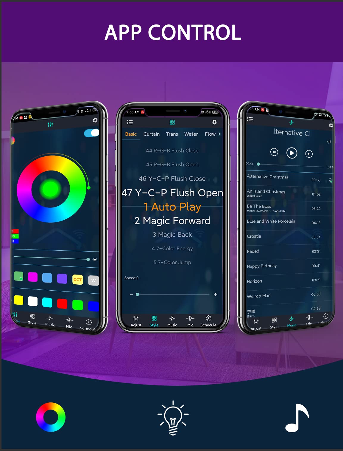 Maticod Motion Sensor Lights Indoor Under Bed Lights, Plug-In Rgb Motion Sensor Led Light Strip For Bedroom, Under Cabinet Light