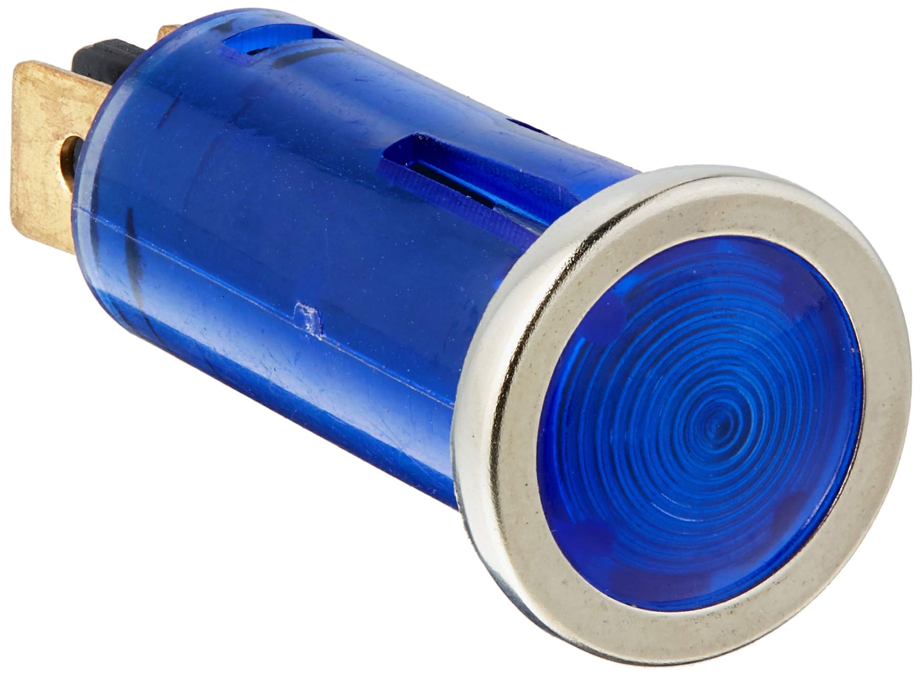 WirthCo 20541 Battery Doctor Blue 12 Volt Indicator Light with Chrome Bezel (1/2 Round)