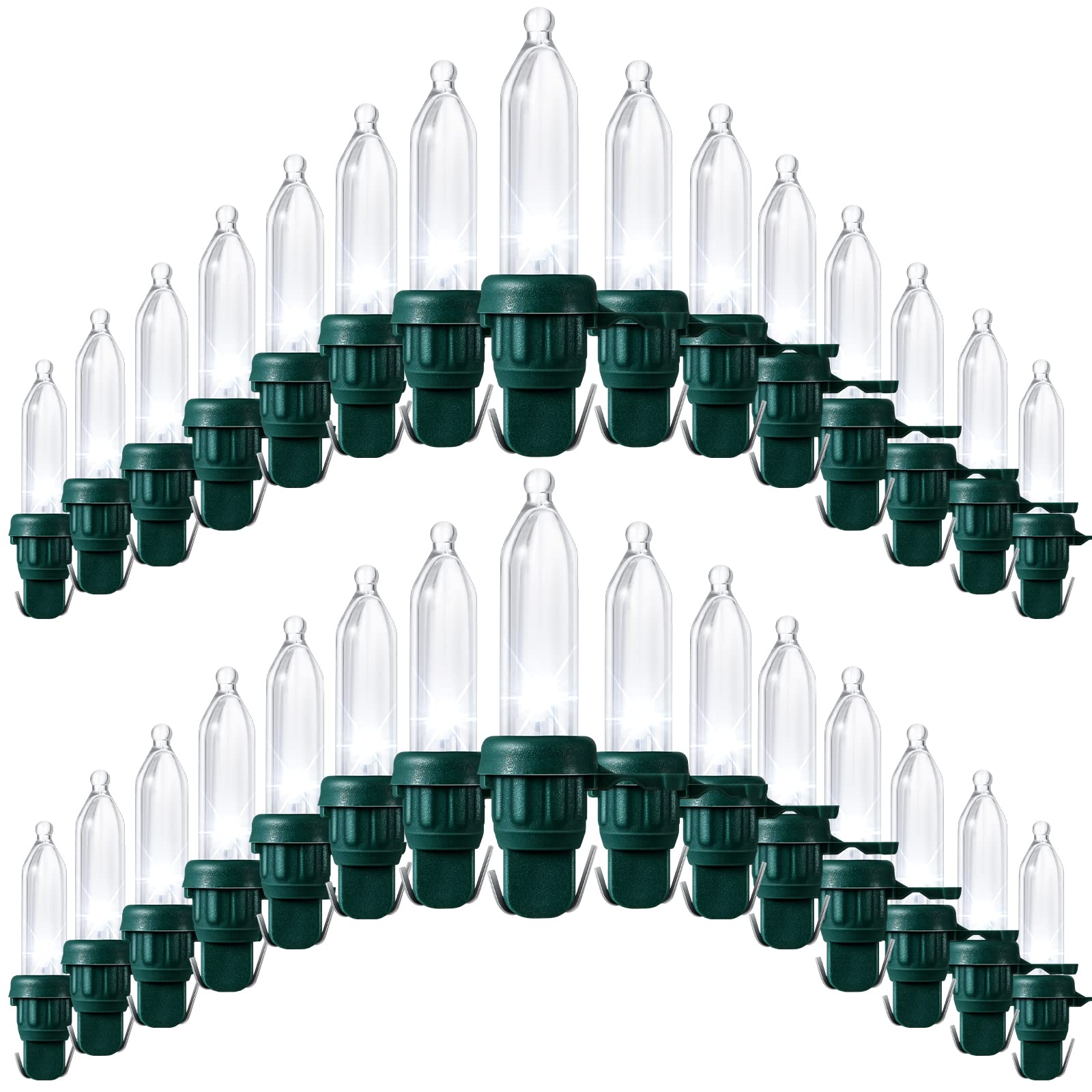 Remagr 240 Pcs Christmas LED Replacement Bulb Mini Wide Angle LED Xmas Bulb LED Tree Light Outdoor String Light Replacement for 