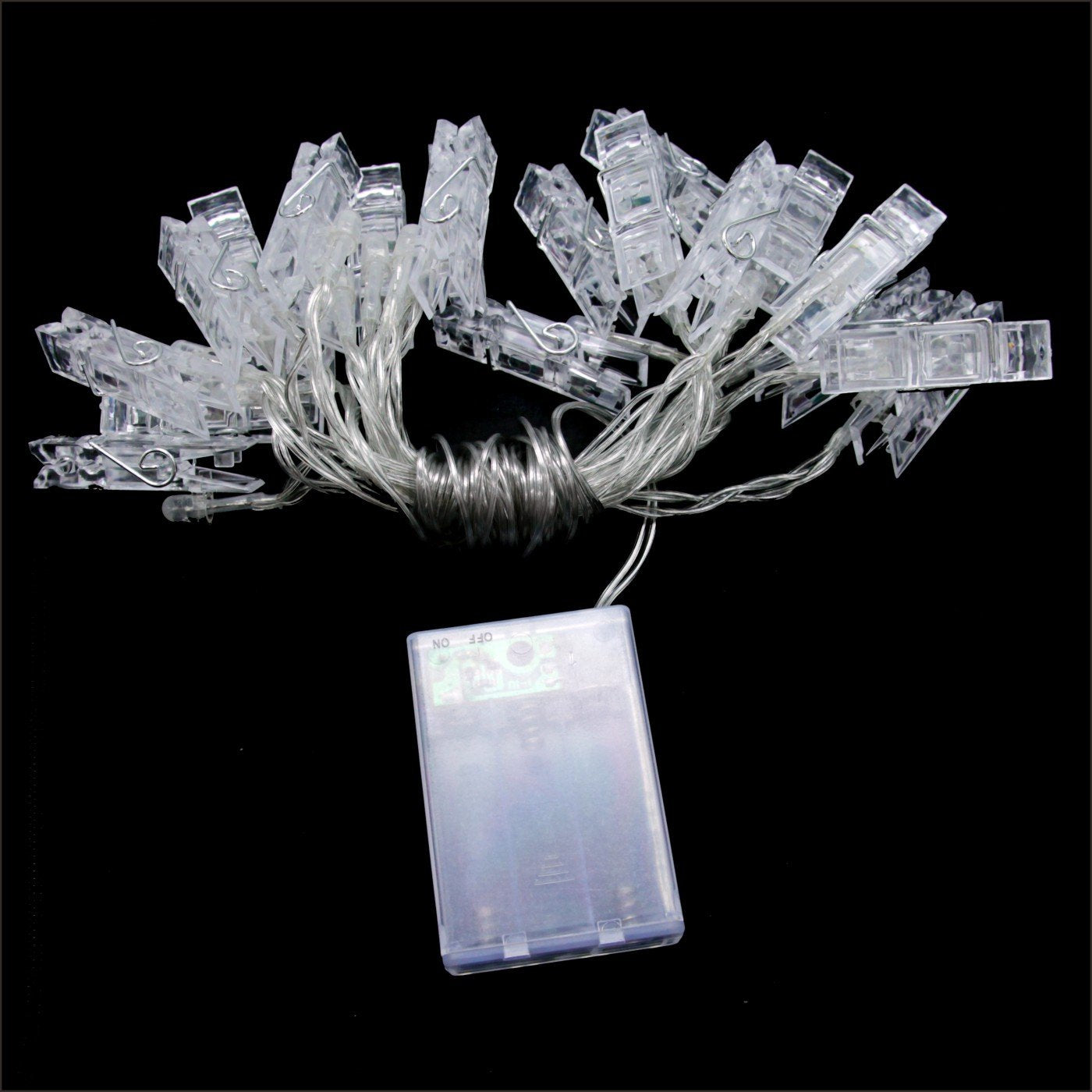 Warmoor 20 LED Photo Clips String Lights, 5M 16ft Fairy Starry Lights Wall Decoration Light for Hanging Photos Paintings Picture