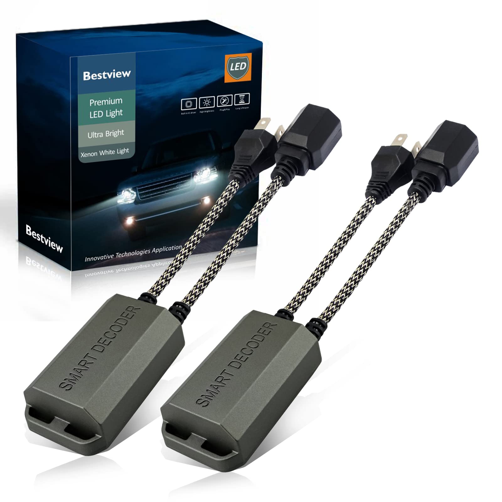 Bestview H4 9003 Canbus Decoder Kits Compatibility Anti Flickering Resistor Warning Canceler Pack Of 2