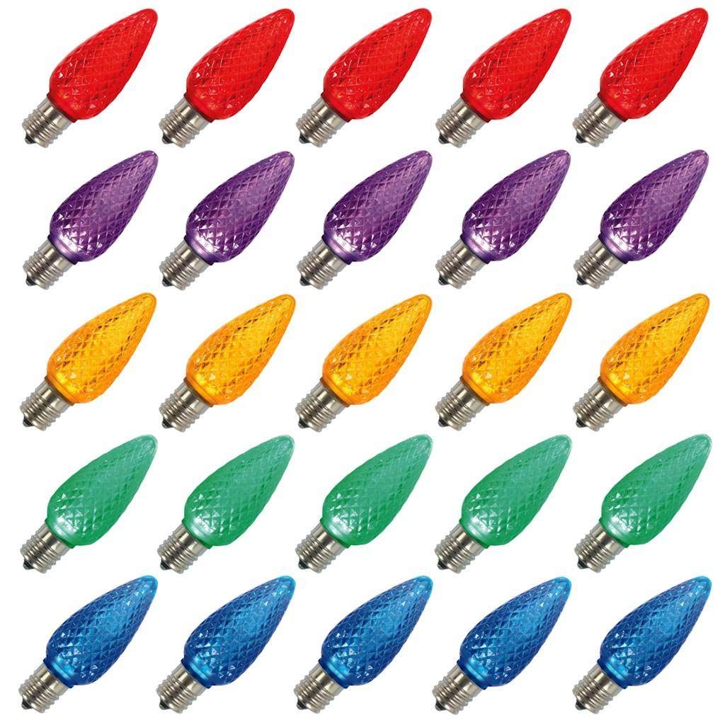 Vickerman C9 Faceted Led Multicolored Twinkle Bulb, Bag Of 25