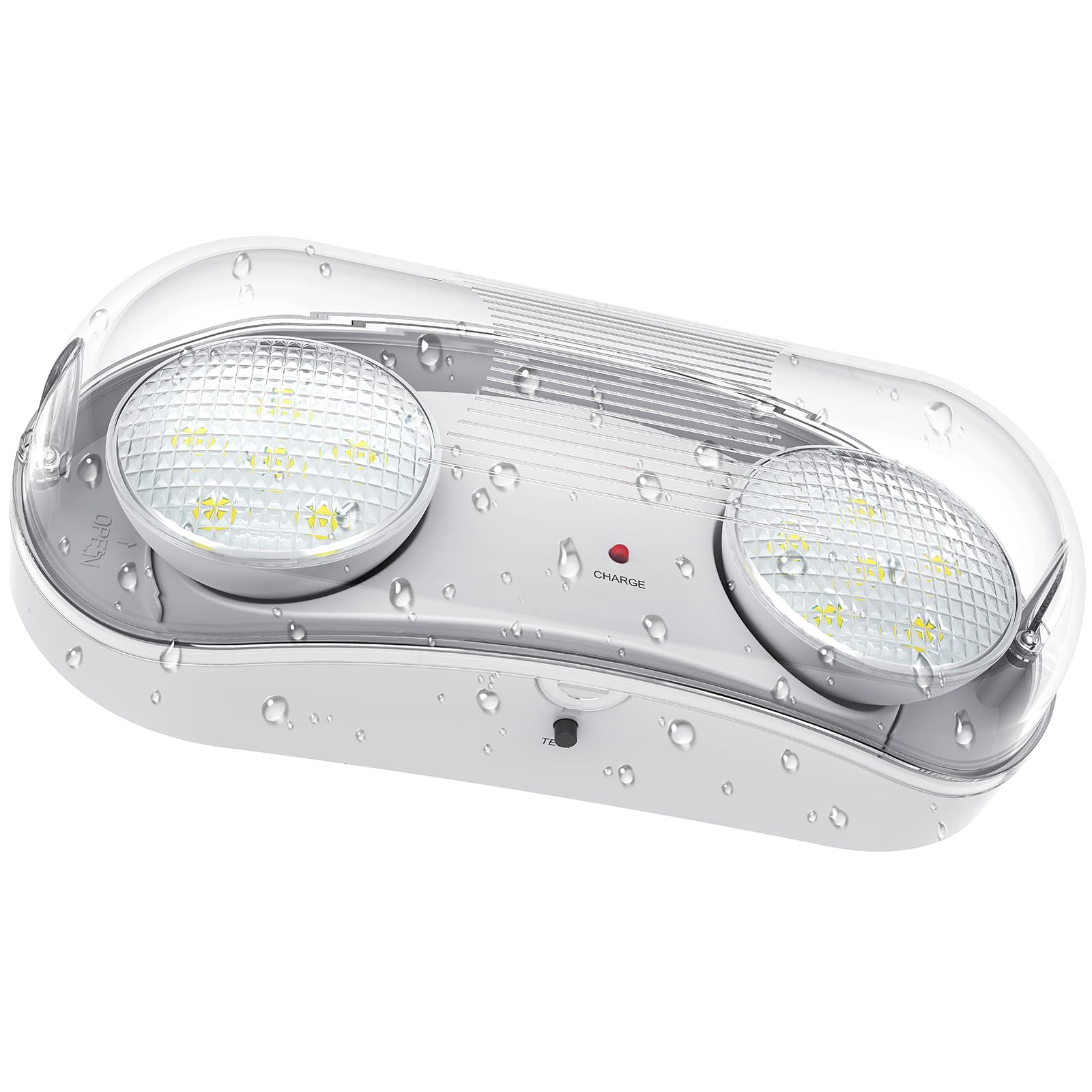 Outdoor Emergency Light With Battery Backup  Exterior Emergency Exit Lights Hardwired  Wet Location Led Egress Lights  Waterproof Commercial Emergency Lighting Fixture  120-347V  Ul Listed(1 Pack)