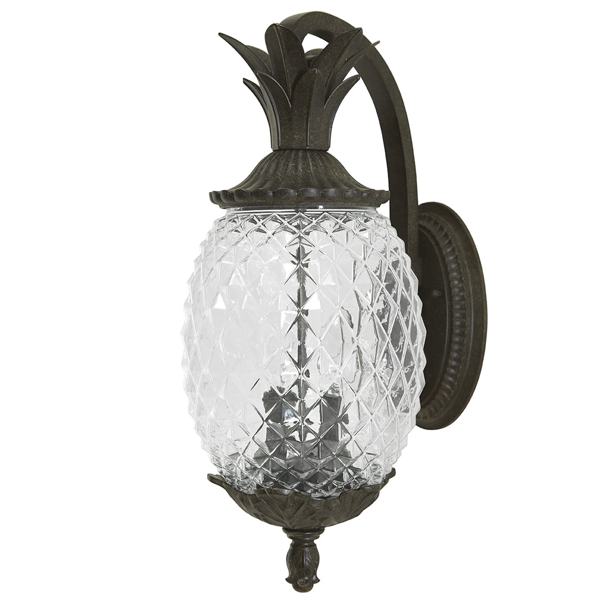 Acclaim Lighting | 7502BC | Lanai Collection | Large Outdoor Wall Mounted Pineapple Dimmable Lantern | Durable Anti-Rust Cast Al