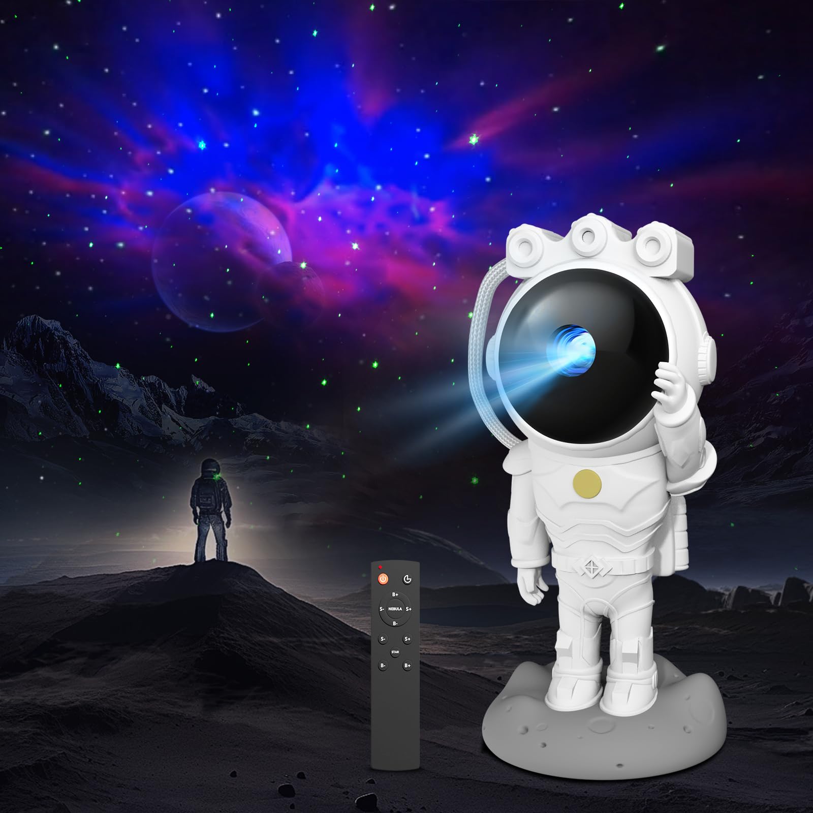 Astronaut Galaxy Projector,Starry Nebula Ceiling Lamp With Timer And Remote, Star Projector For Bedroom,Led Night Light For Kids,Gifts For Adults, Christmas, Birthday,Home Decor Aesthetic