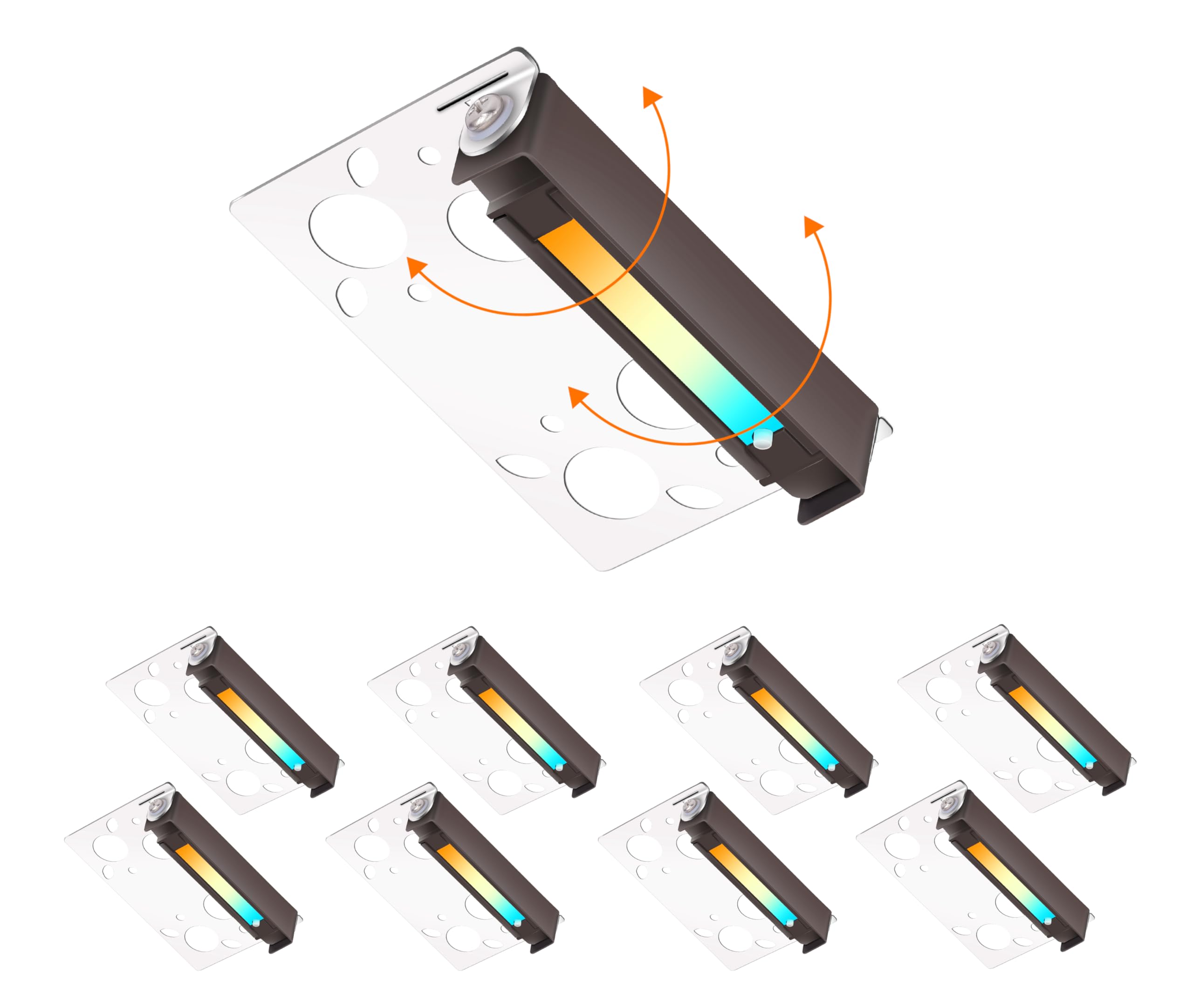 CLOUDY BAY [8 Pack] 4 Inch 3W 5CCT Hardscape Paver Light,Retainng Wall Lights Outdoor,IP65 Waterproof,2700K/3000K/3500K/4000K/50