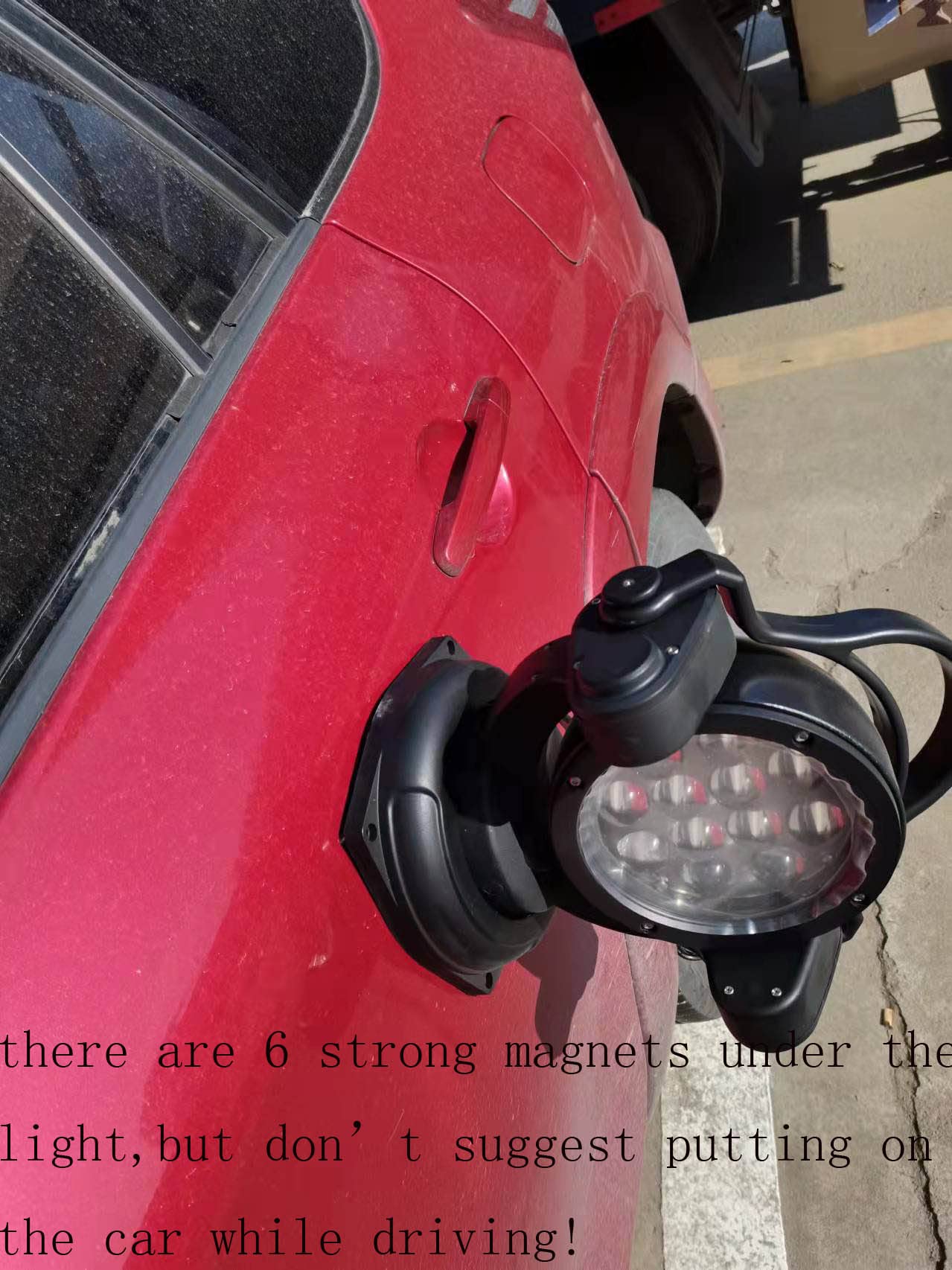 FSYF 60W Remote Control LED Searchlight - 360° Rotating, Black, 11 inch, Aluminum, Ideal for Marine, SUV, ATV, Truck, Boat