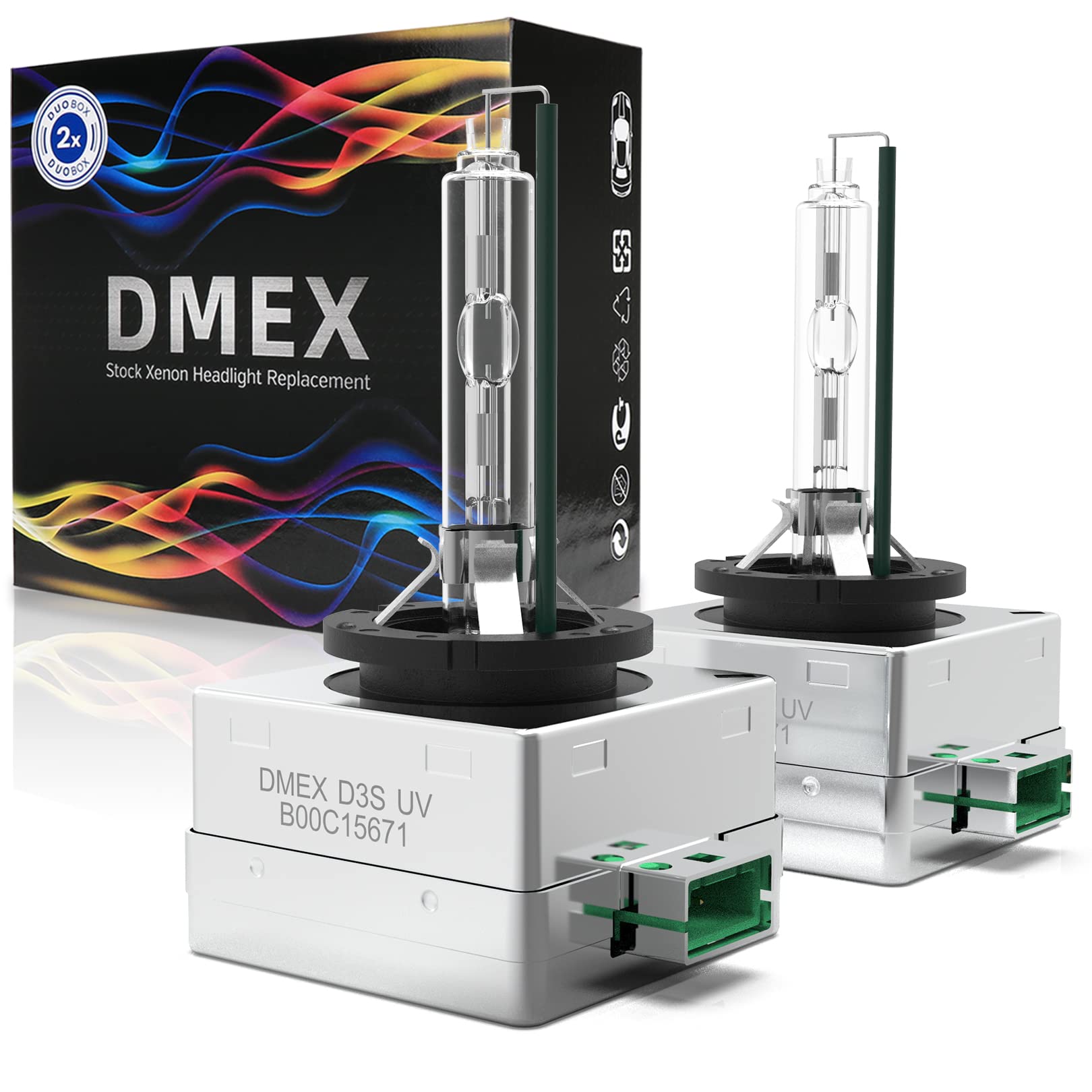 DMEX D3S HID Headlight Bulbs 35W Xenon 4300K Warm White Pack of 2