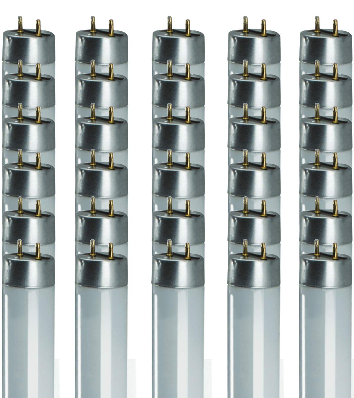 GoodBulb 25W T8 Fluorescent Light Bulb, 4100K Cool White, 2500 Lumens, 30 Count Pack