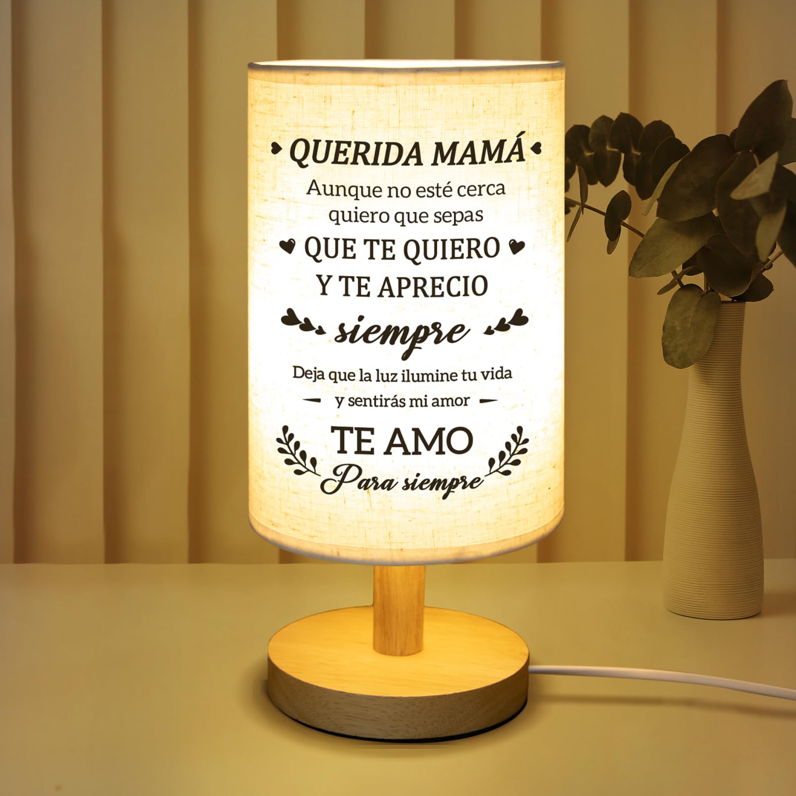 Gifts for Mom in Spanish, Regalos para Mujer Table Lamp, Spanish Mom Birthday Gifts, Mom Gifts in Spanish from Daughter Son, Reg