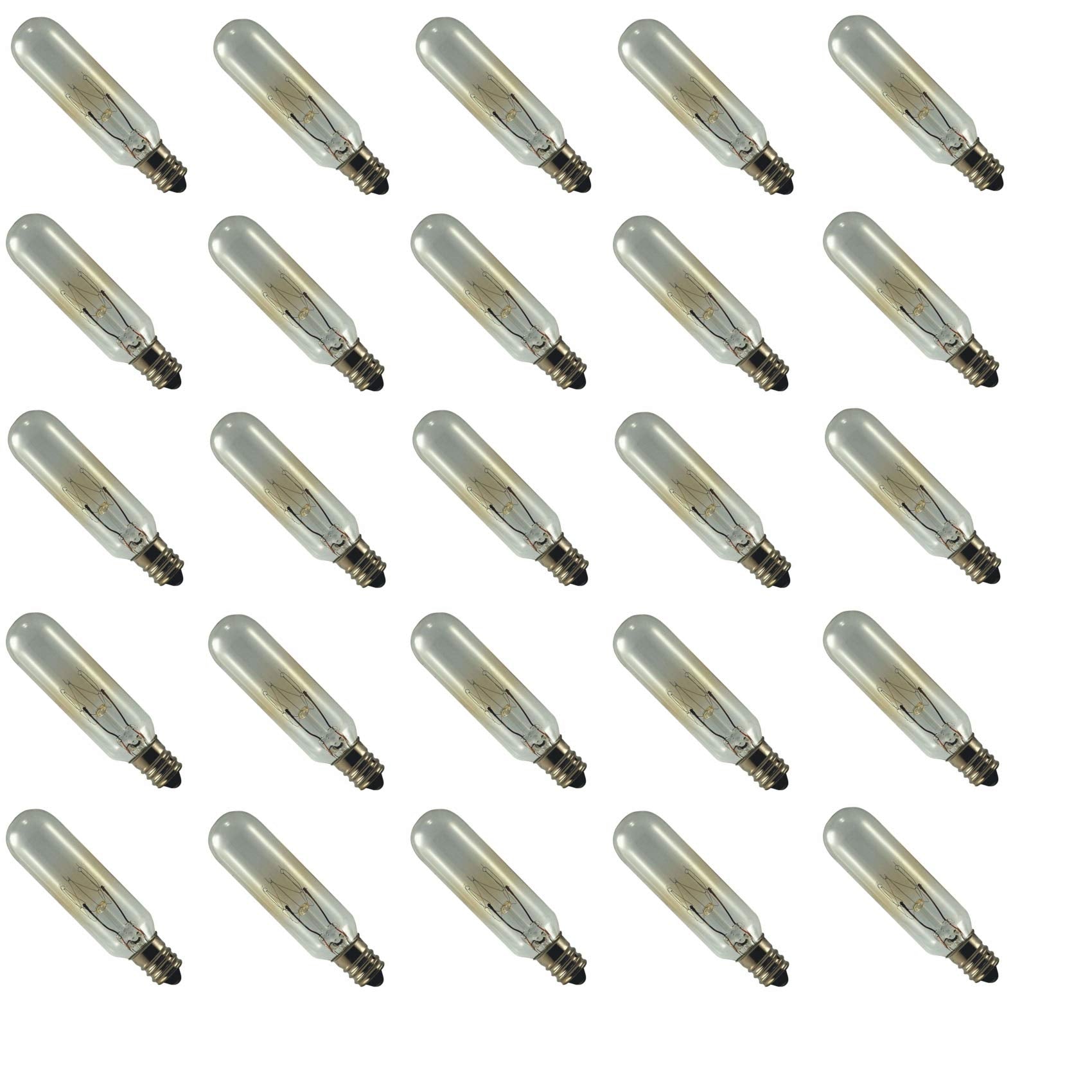 EiKO 43002 Model 15T6C145V Miniature Halogen Bulb, 145V Rating, 15W, 0.1A, Candelabra Screw (E12) Base, T6 Bulb, C7A Filament