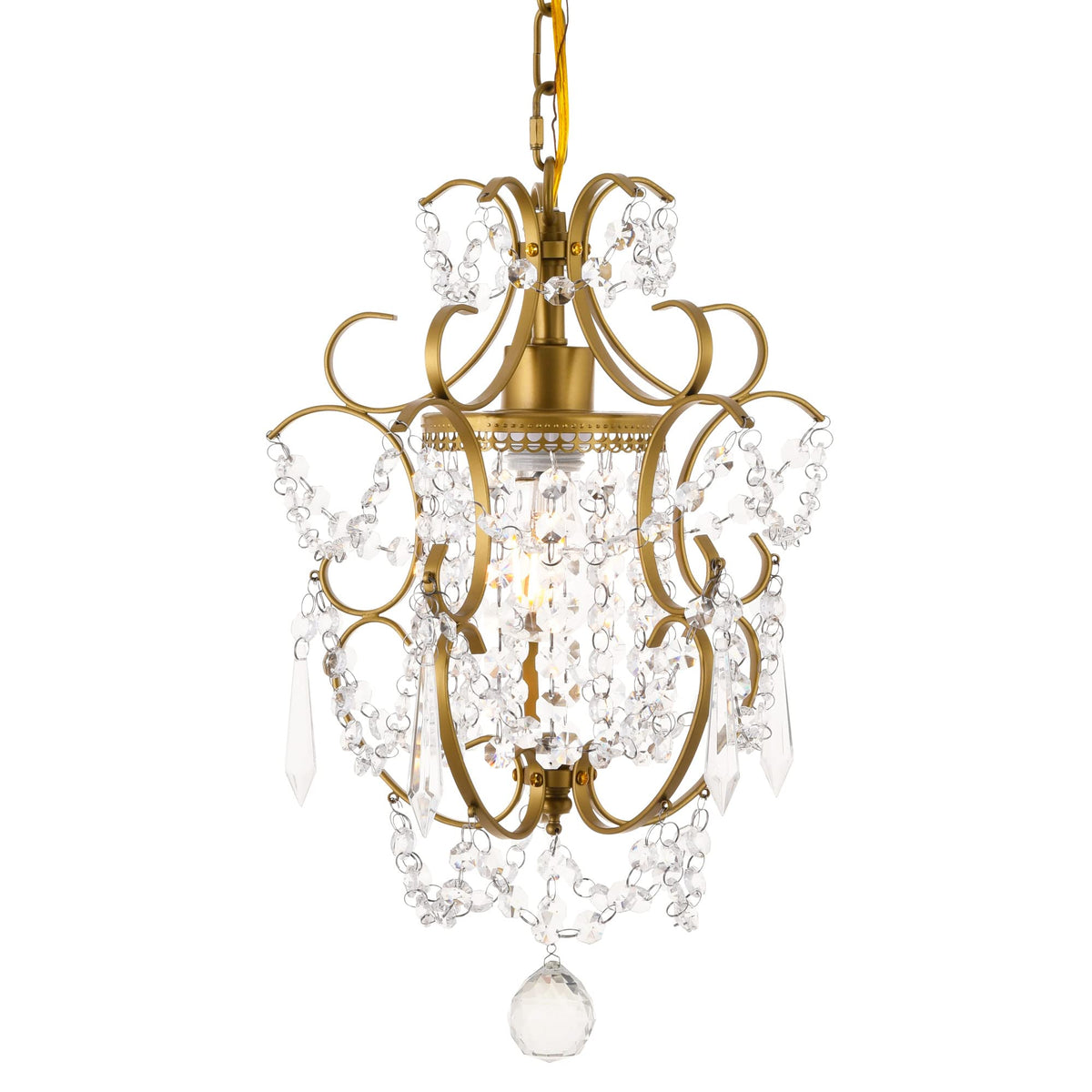 Living District Kirin 1-Light Modern Metal Pendant In Brass Finish
