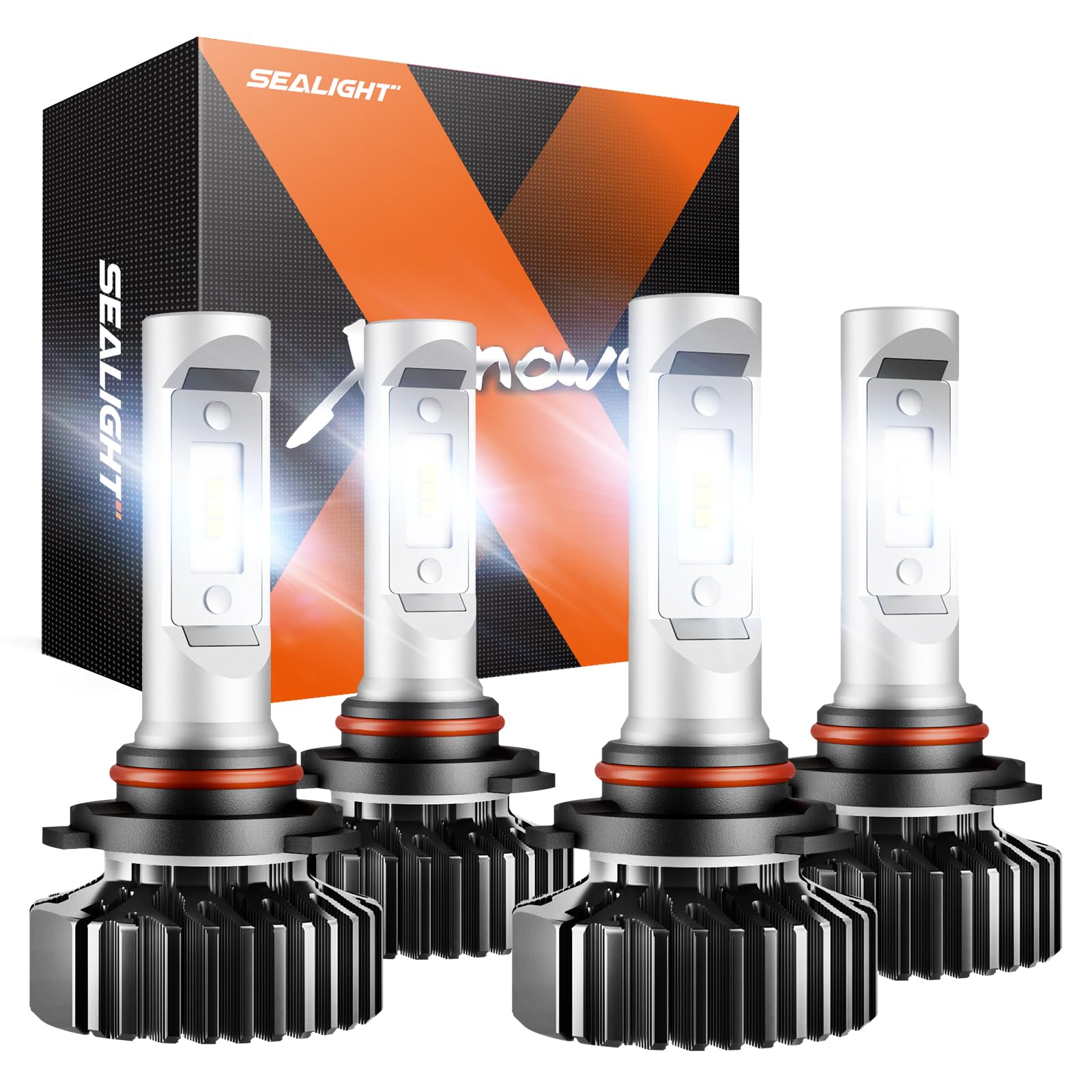 SEALIGHT LED Bulbs Combo Kit, 28000 Lumens, 120W, 6000K Cool White, 9005/HB3 9006/HB4, Pack of