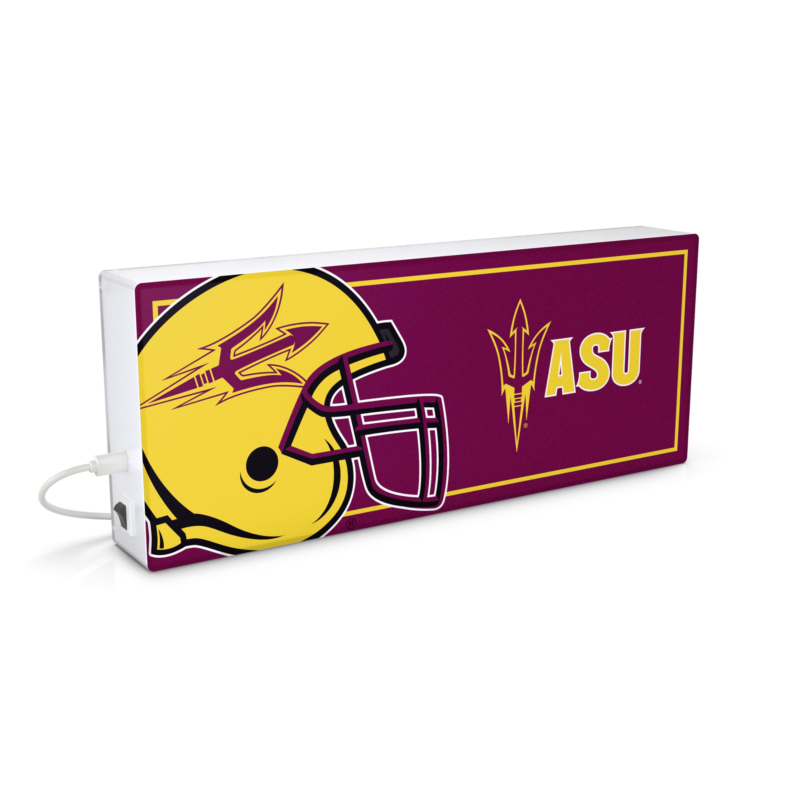 SOAR NCAA LED Ambience Light Box: Elevate Your Space with Officially Licensed Wall D  cor, Arizona State Sun Devils