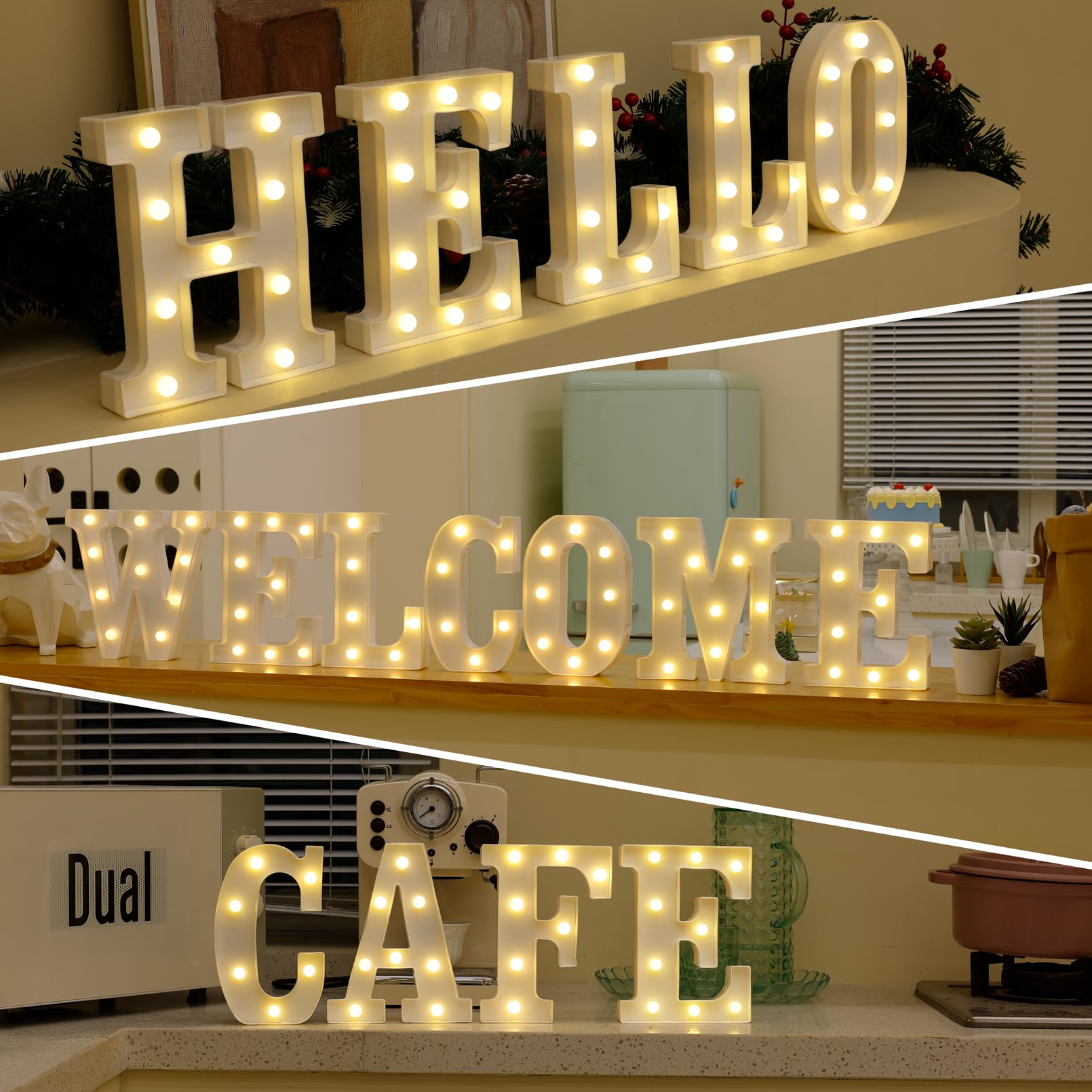 Tronsboo Led Marquee Sign Light Up Letters, Alphabet Light Up Letters Sign, Battery Powered Led Letter Lights For Night Light, Wedding, Birthday, Party, Christmas Or Home Decor (Number 8)