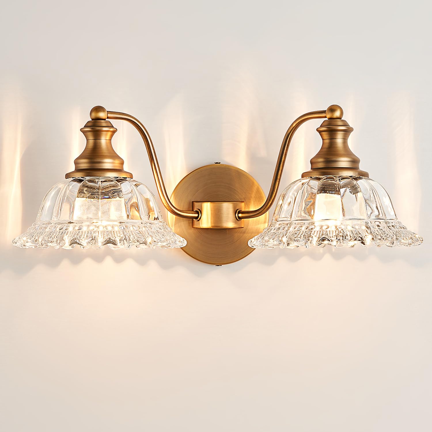 Xiedun Bathroom Vanity Lights Over Mirror Vintage Bathroom Light Fixtures 2 Light Brass Vanity Lights For Vanity Lighting Fixtur